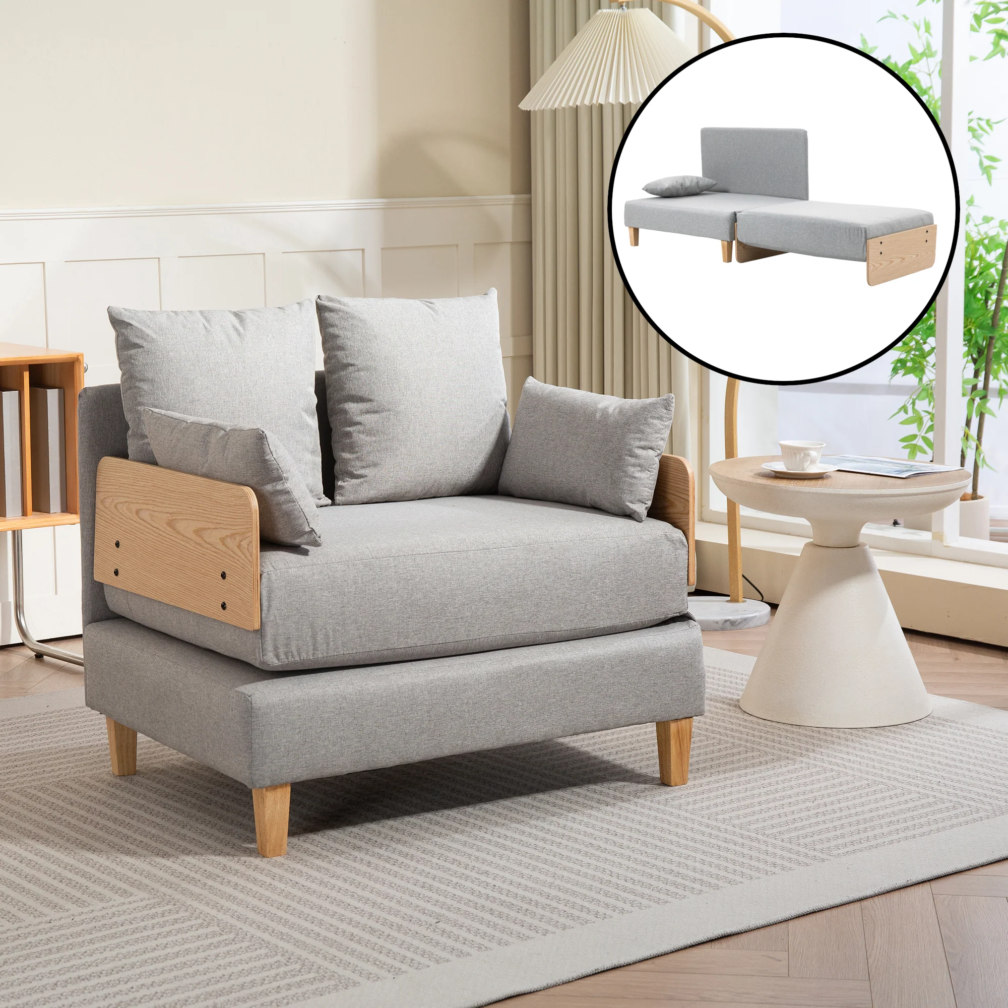 1-Sitzer-Schlafsofa Seinlus [en.casa] - Image 3
