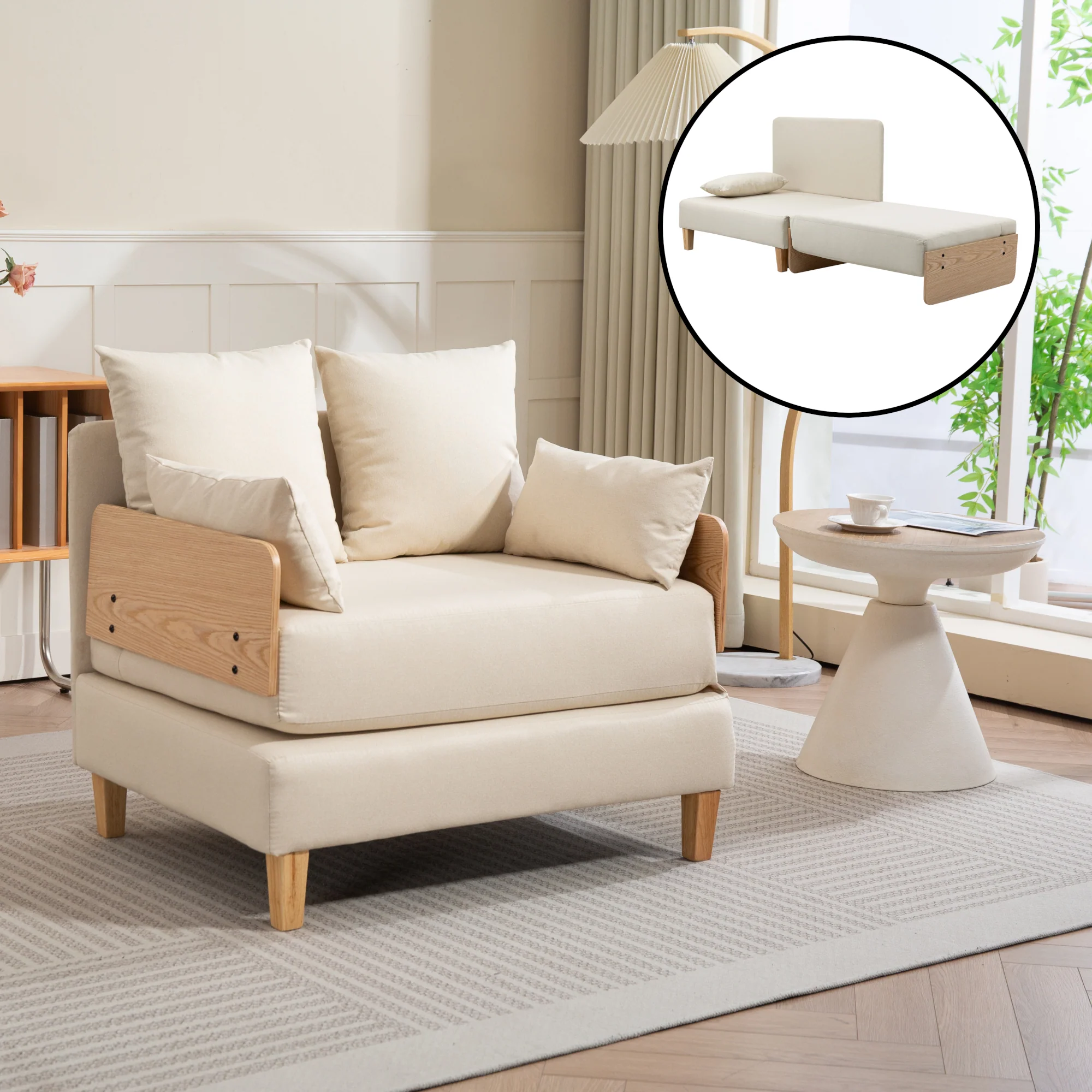 1-Sitzer-Schlafsofa Seinlus [en.casa] - Image 4