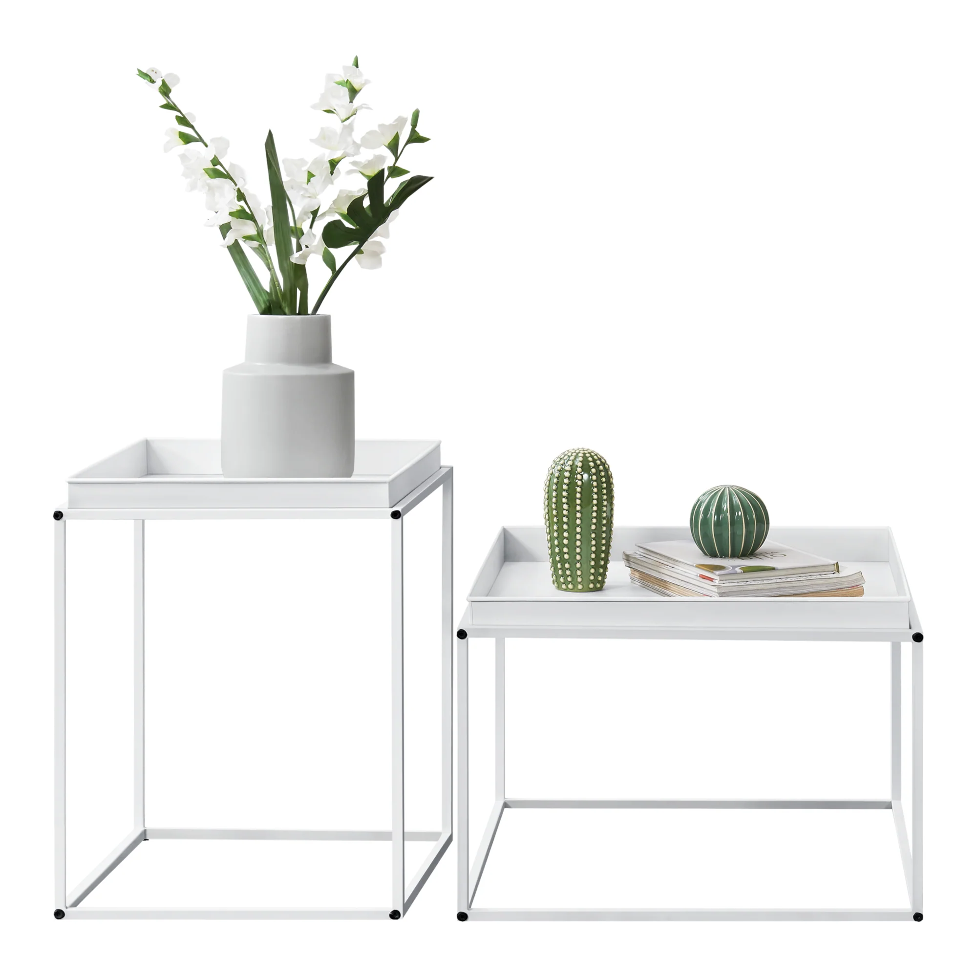 2er-Set Tabletttisch Helier in versch. Größen und Farben en.casa