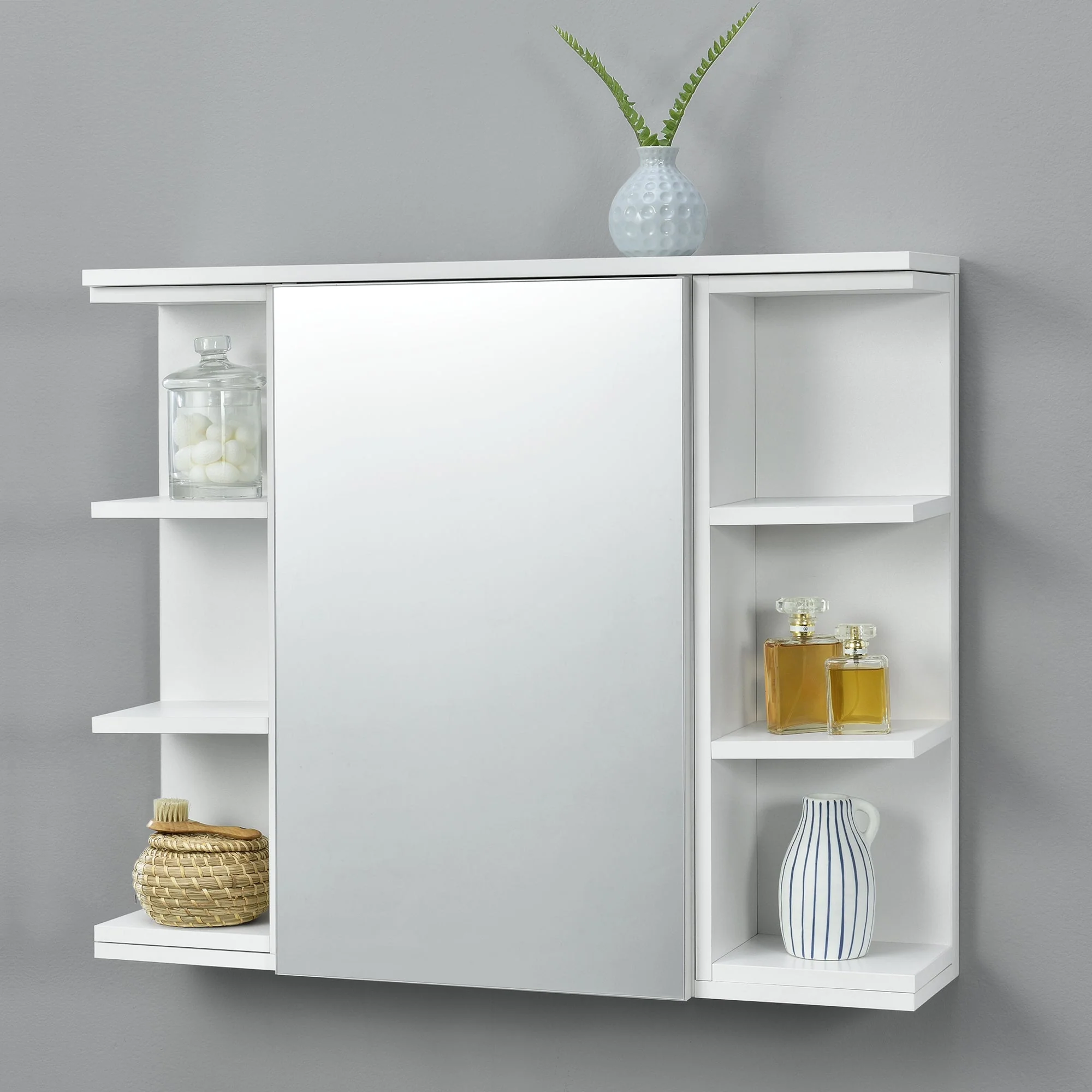 Badezimmerschrank Harstad 64x80x20 cm Weiß [en.casa] - Image 2