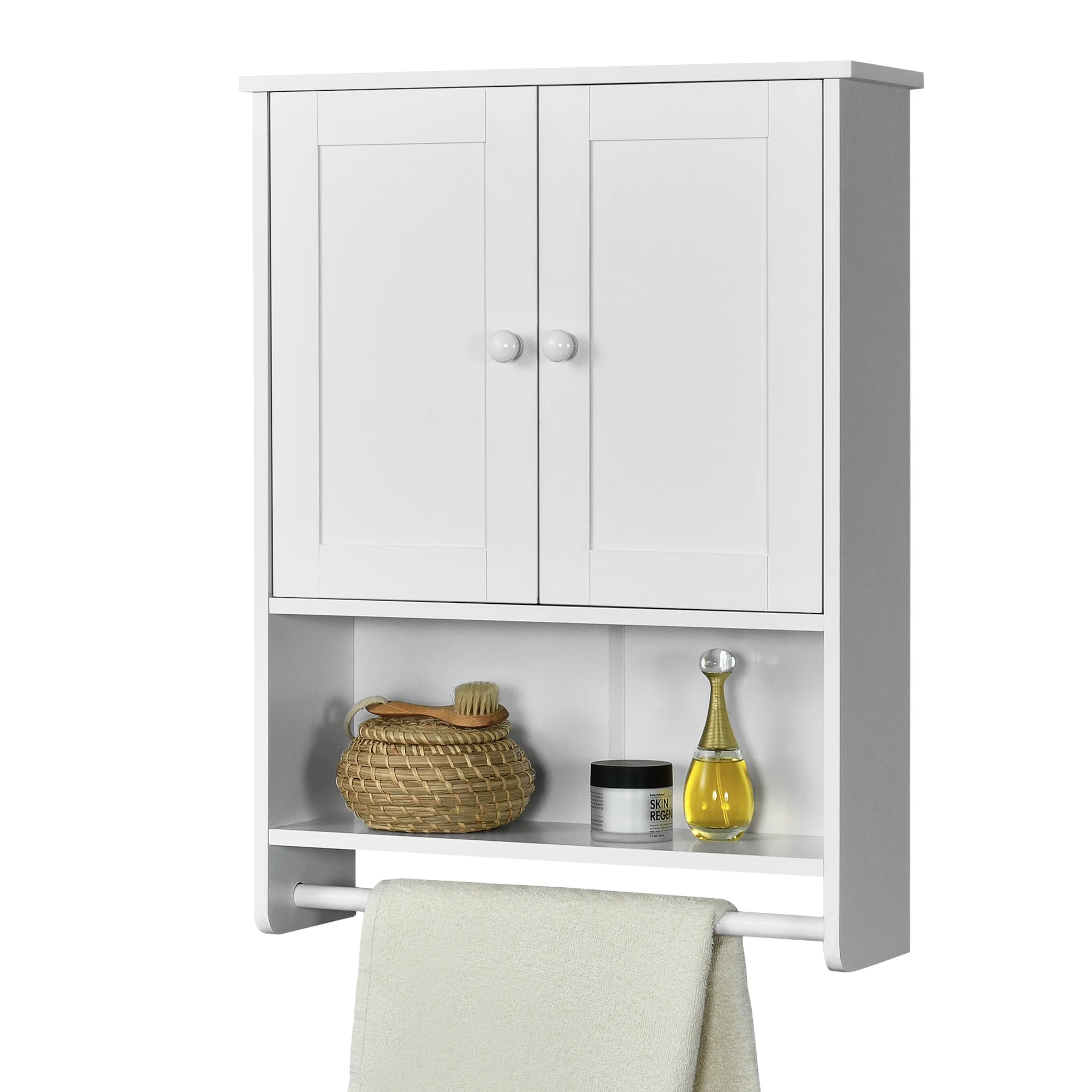 Badezimmerschrank Steyr 65x49x15 cm mit Handtuchhalter MDF versch. Farben en.casa - Image 3