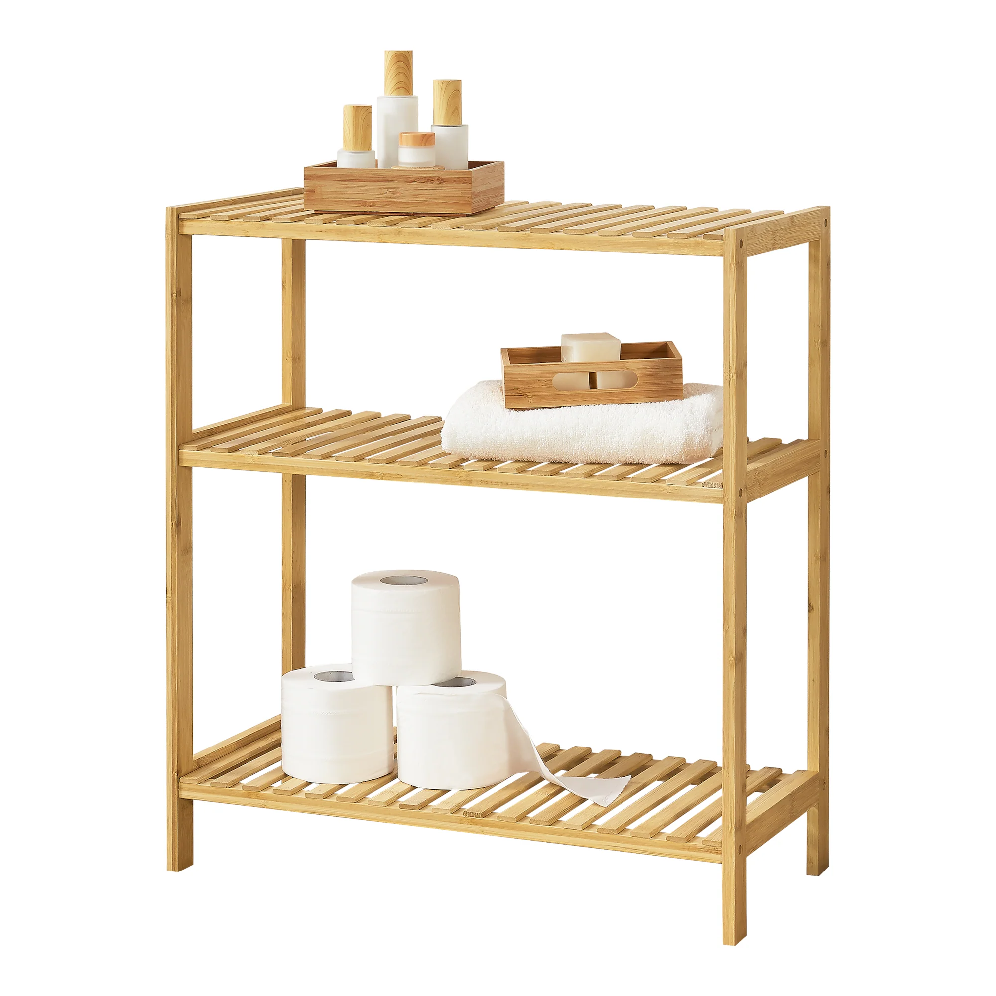 Bambus Standregal Nyköping 58 x 26 x 66 cm [en.casa]