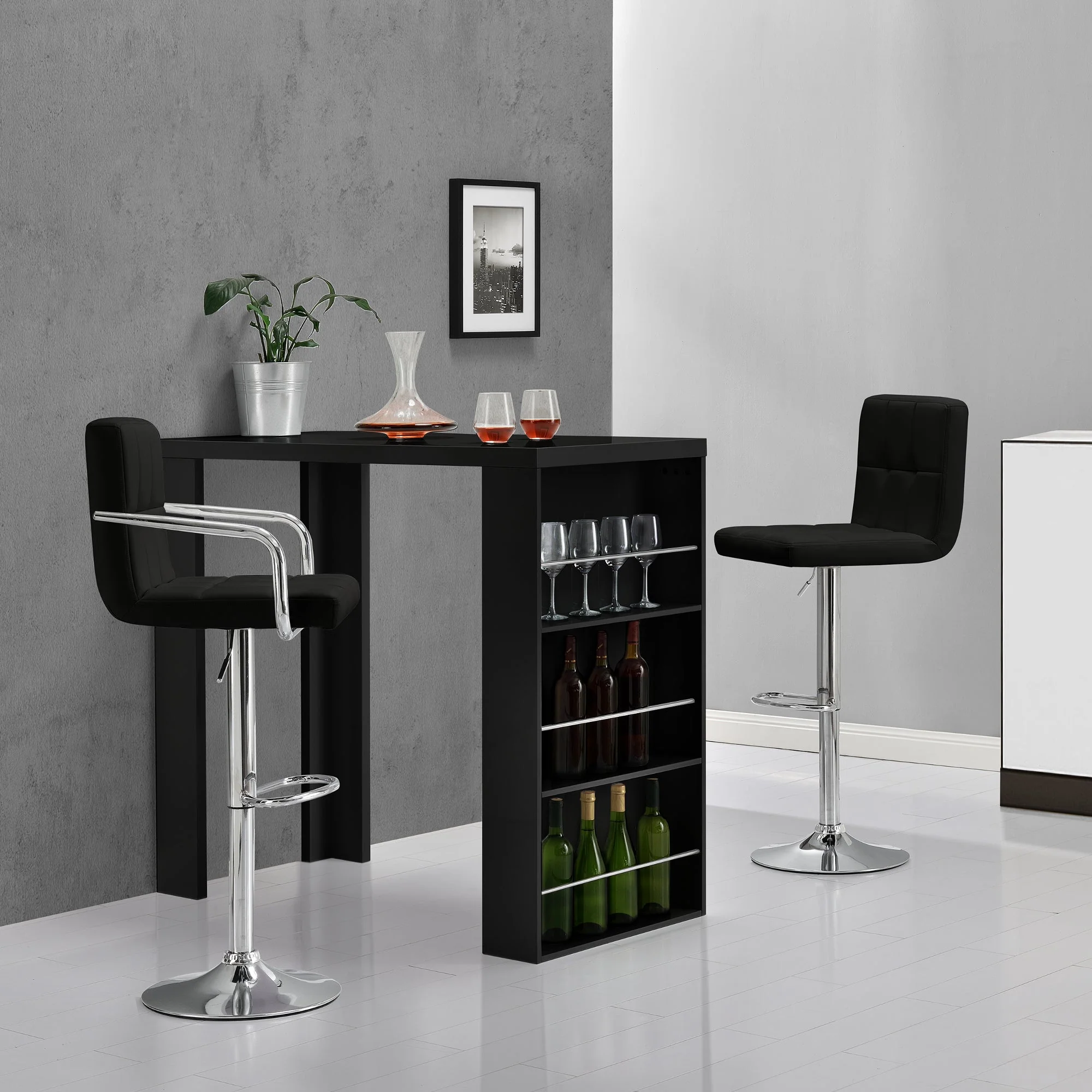 Bartheke Bonn mit 3 Fächer 117x57x107cm [en.casa] - Image 4