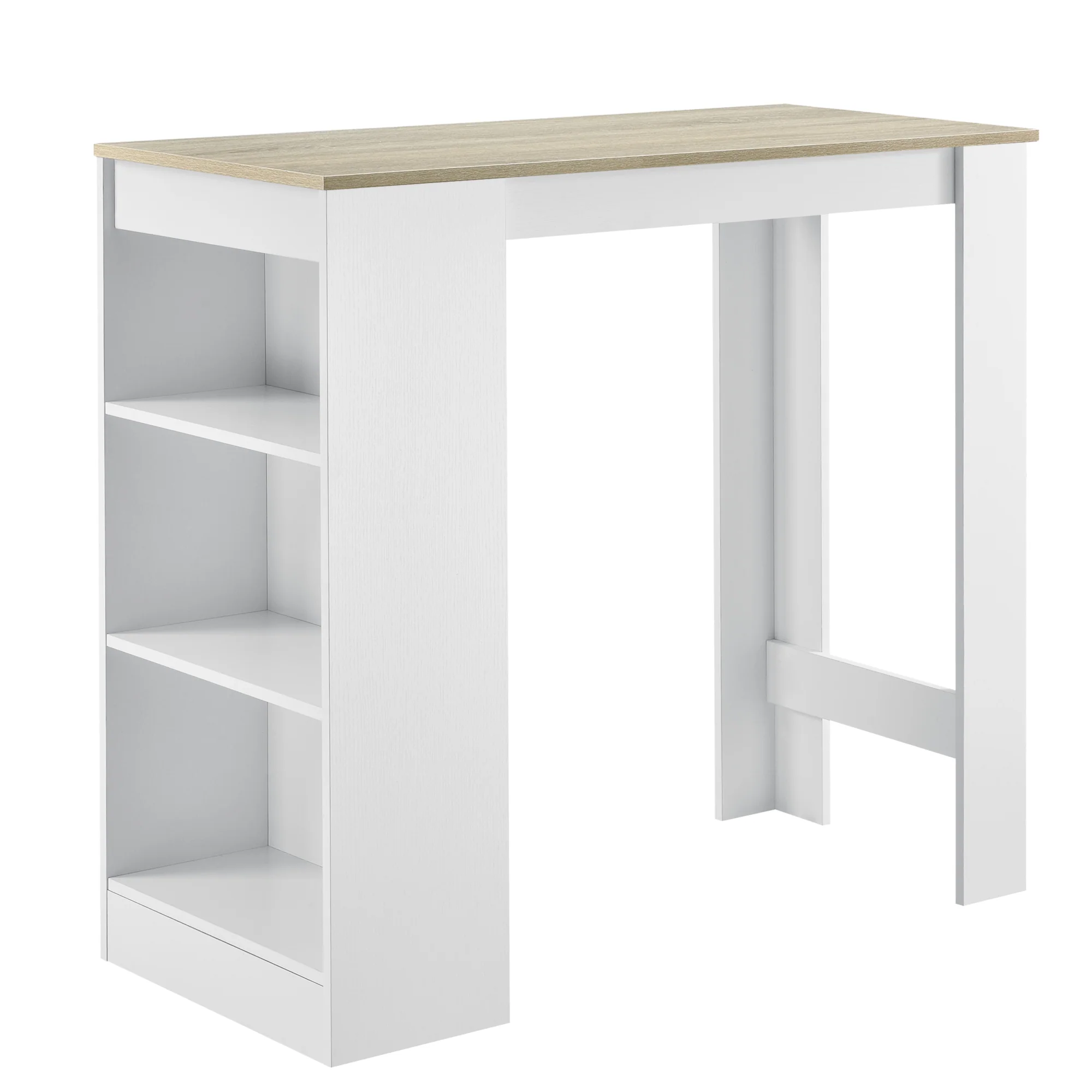 Bartisch Kouvola mit 3 Fächern 110x50x103 cm in versch. Farben [en.casa] - Image 3