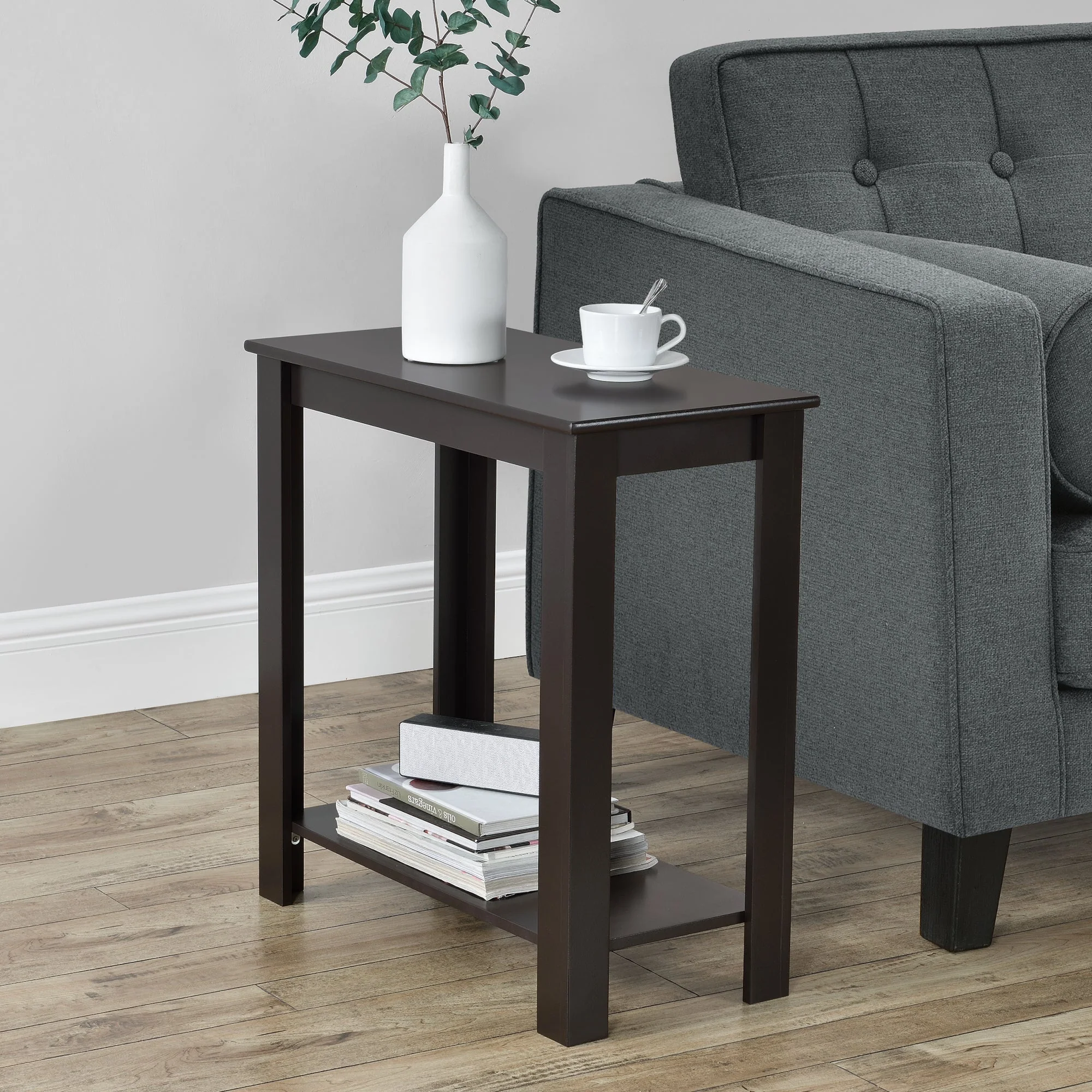 Beistelltisch Chur 60 x 30 x 61,3 cm braun en.casa - Image 2