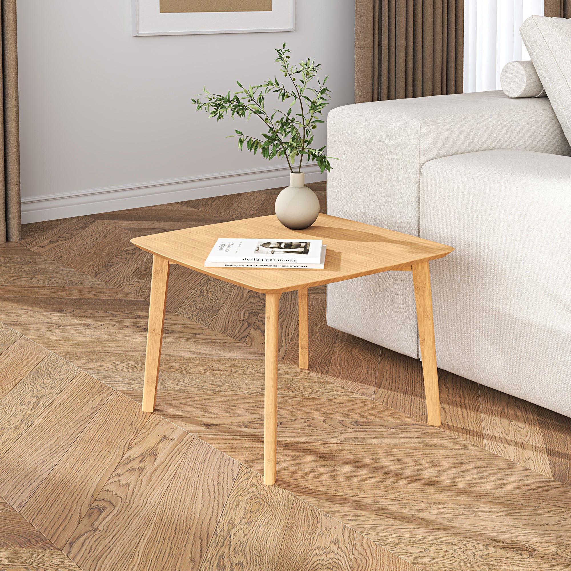Beistelltisch Haad 45x50x50 cm Bambus Natur [en.casa] - Image 2