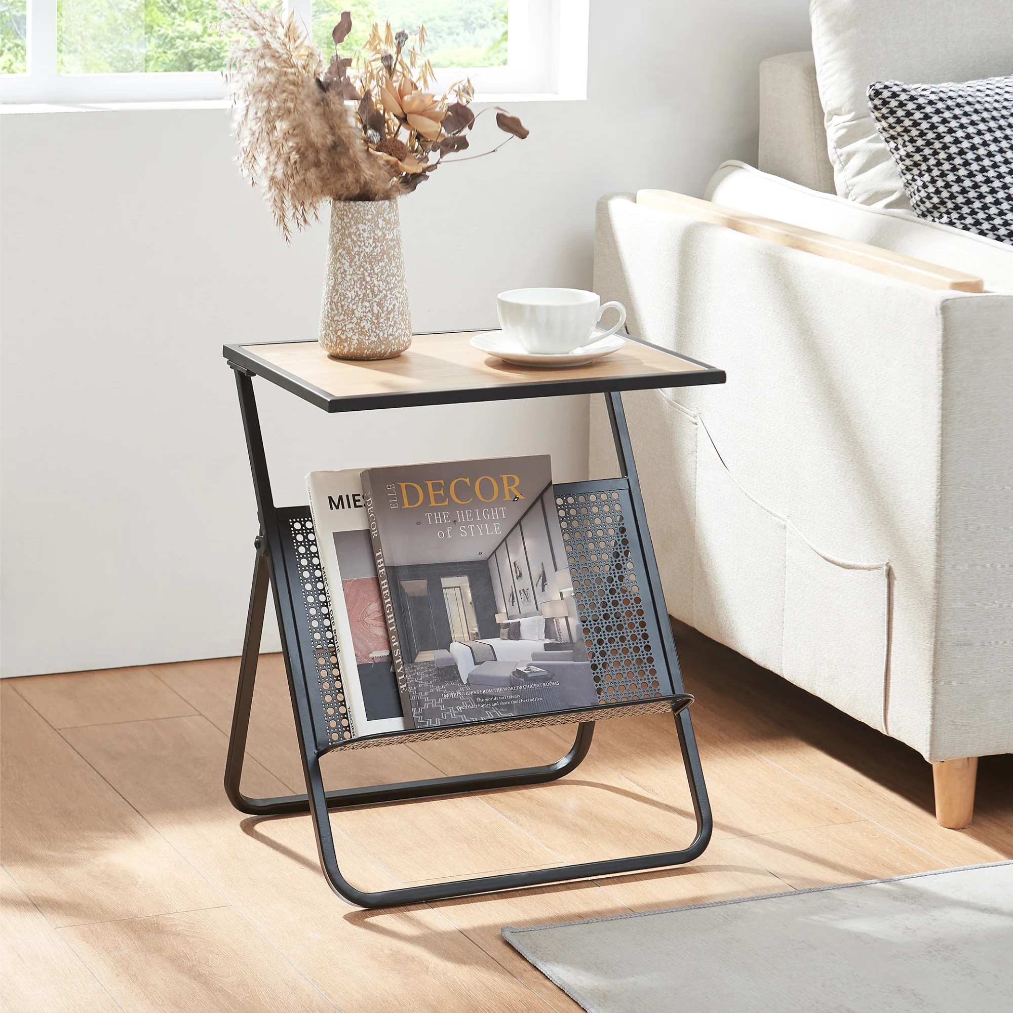 Beistelltisch mit Zeitungsablage Jäller [en.casa] - Image 2