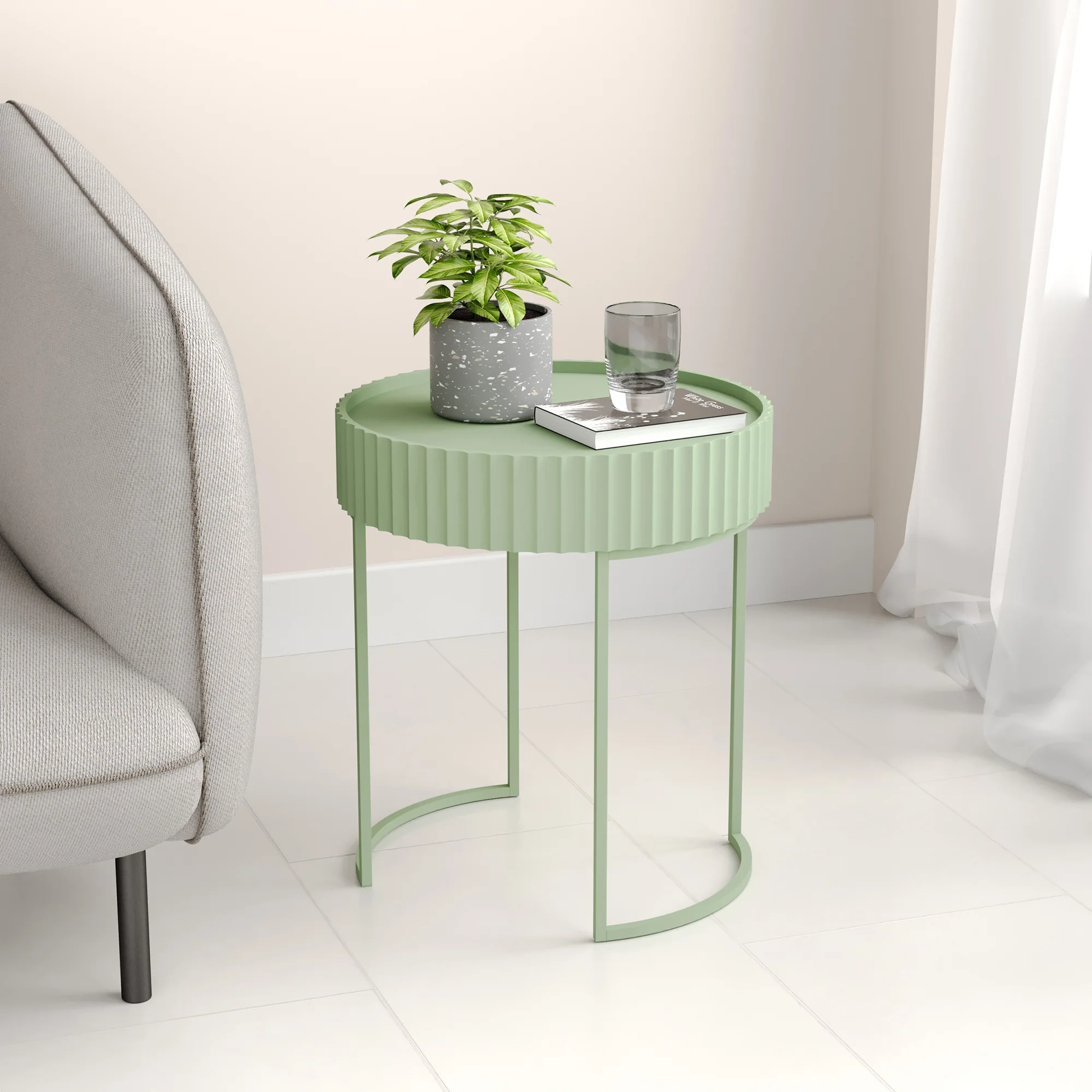 Beistelltisch Rill 46xØ40 cm [en.casa] - Image 4