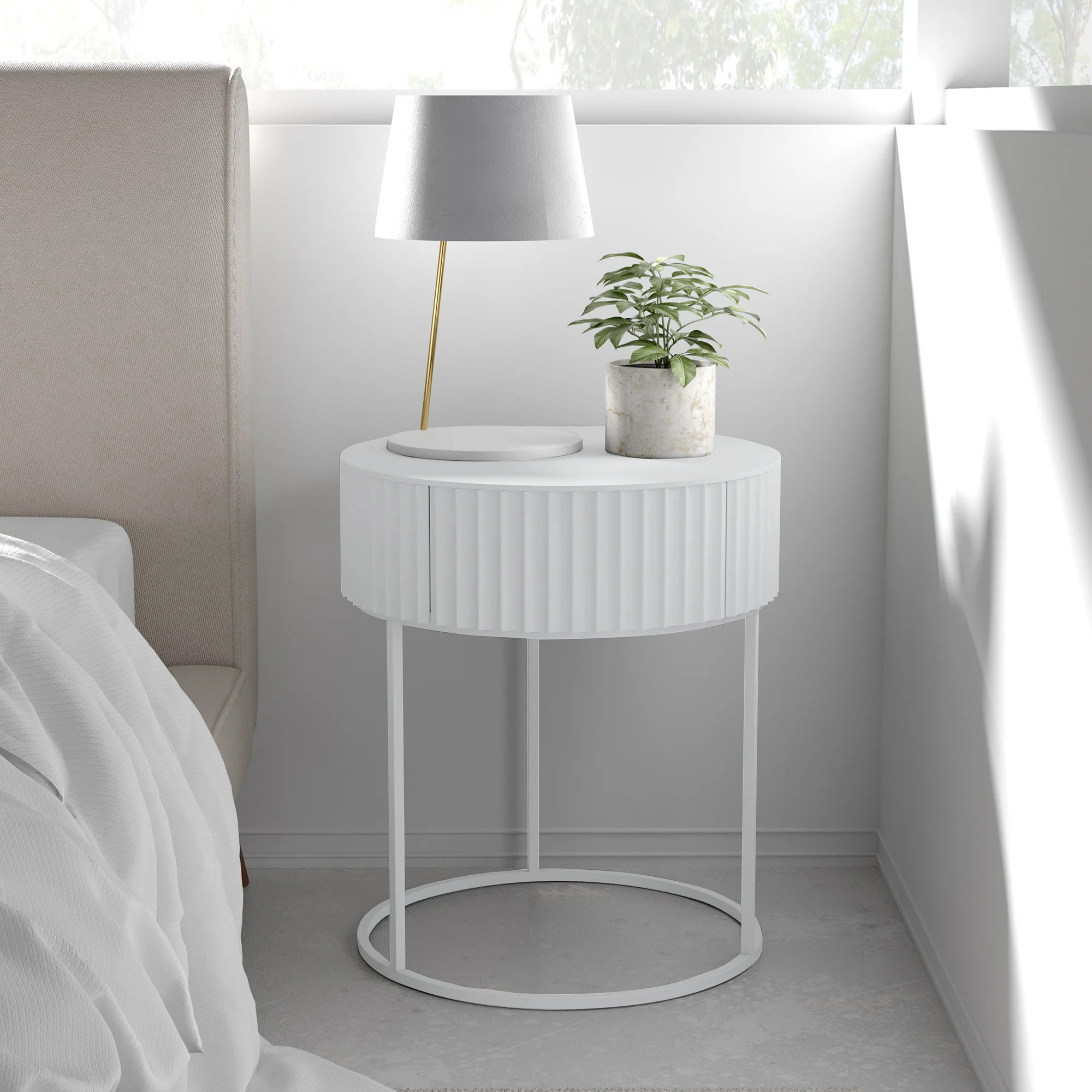 Beistelltisch Rill mit Schublade [en.casa] - Image 2