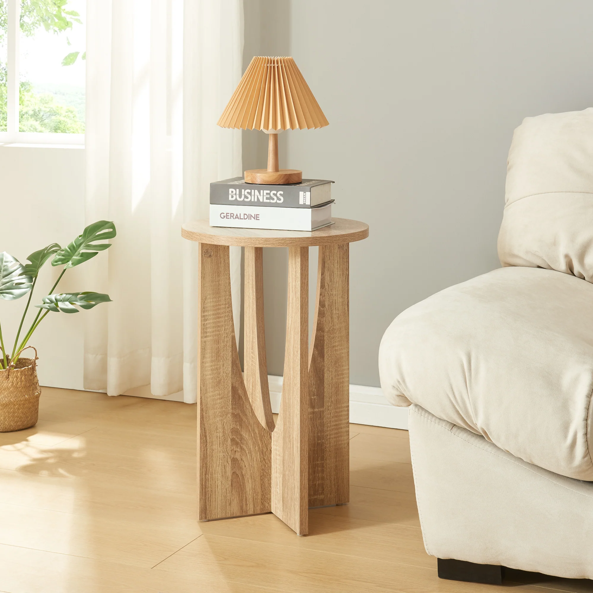 Beistelltisch Rindal 38x56,5 cm Eichenoptik [en.casa]
