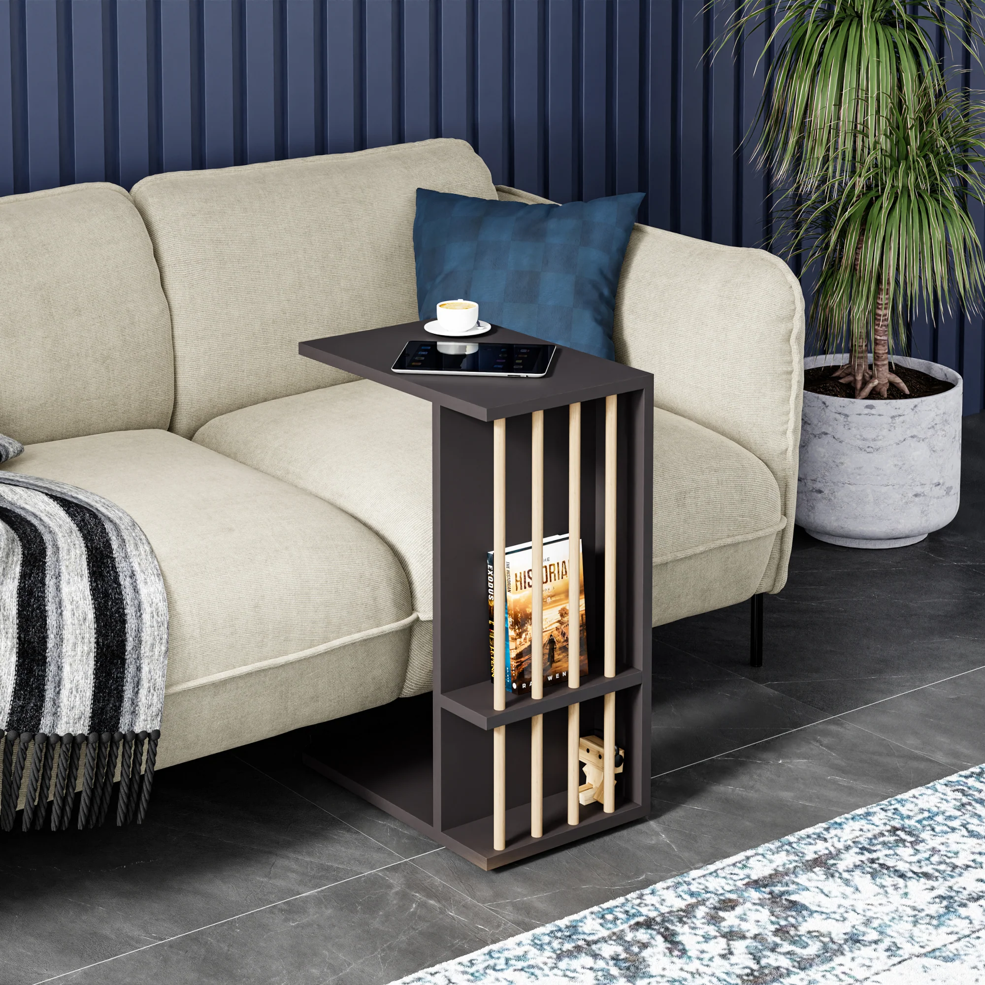 Beistelltisch Siikainen 65x44x29 cm [en.casa]