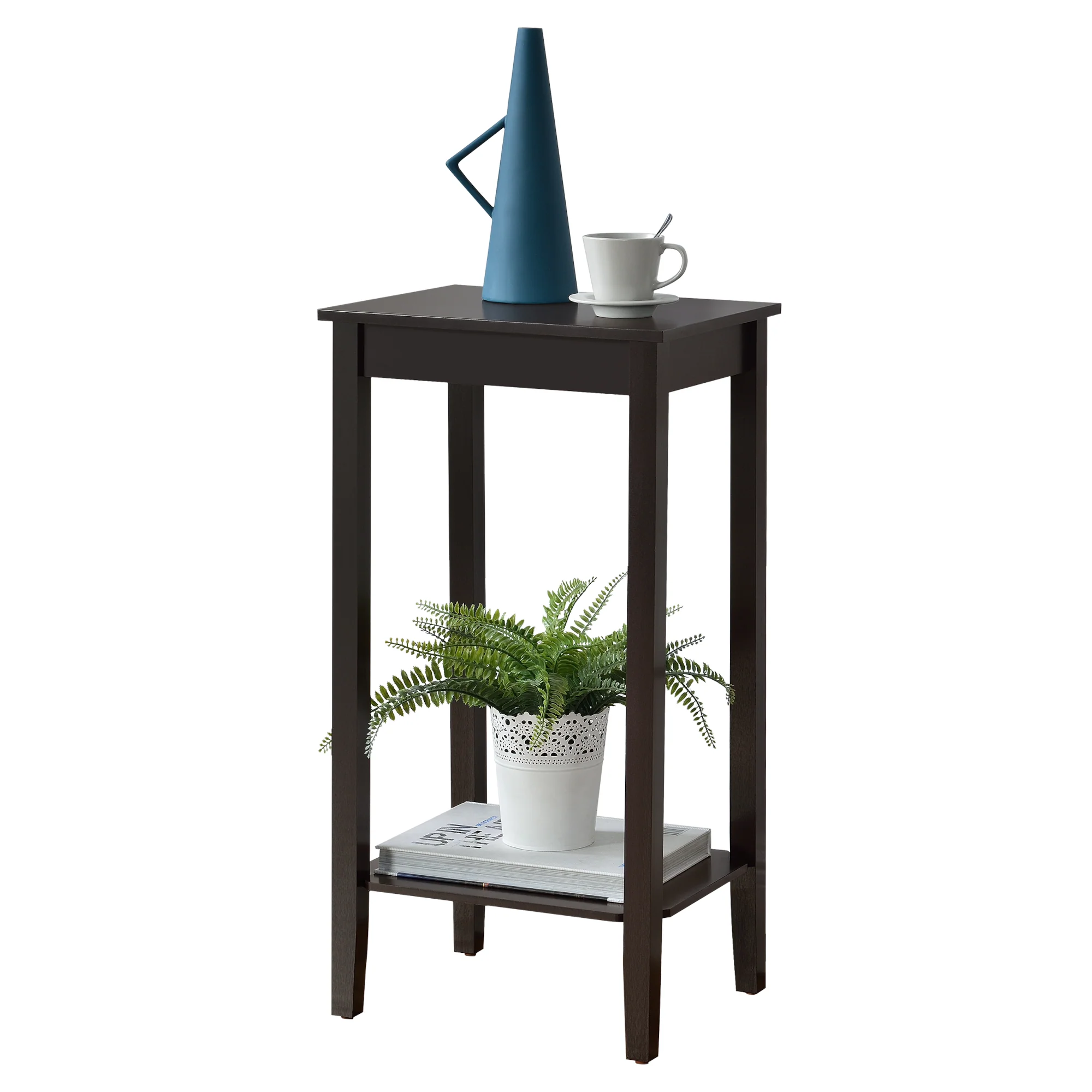 Beistelltisch Thun 74x38x30 cm MDF Kaffeefarben en.casa