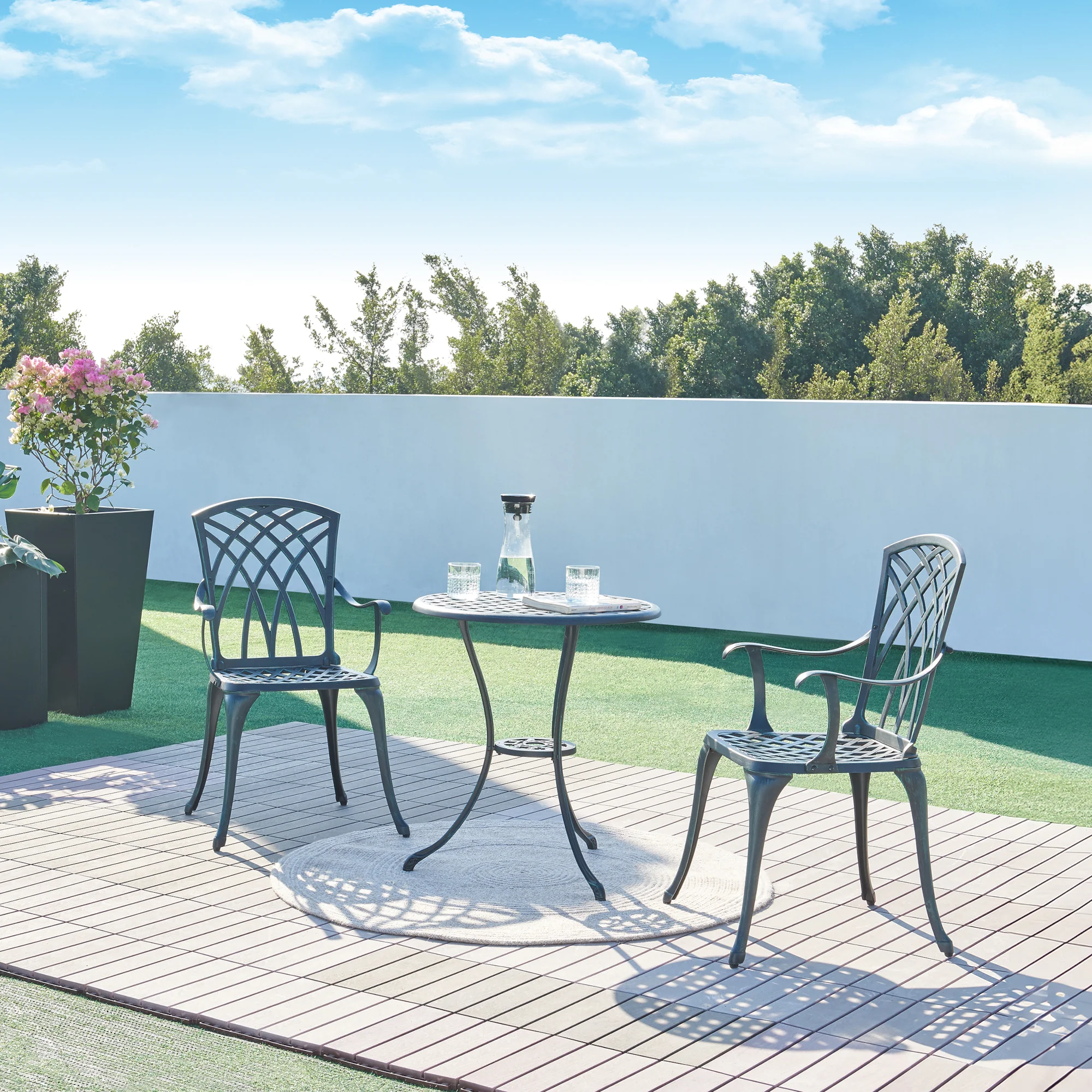 Bistro-Set Vena 3-tlg. Aluminiumguss [casa.pro] - Image 3