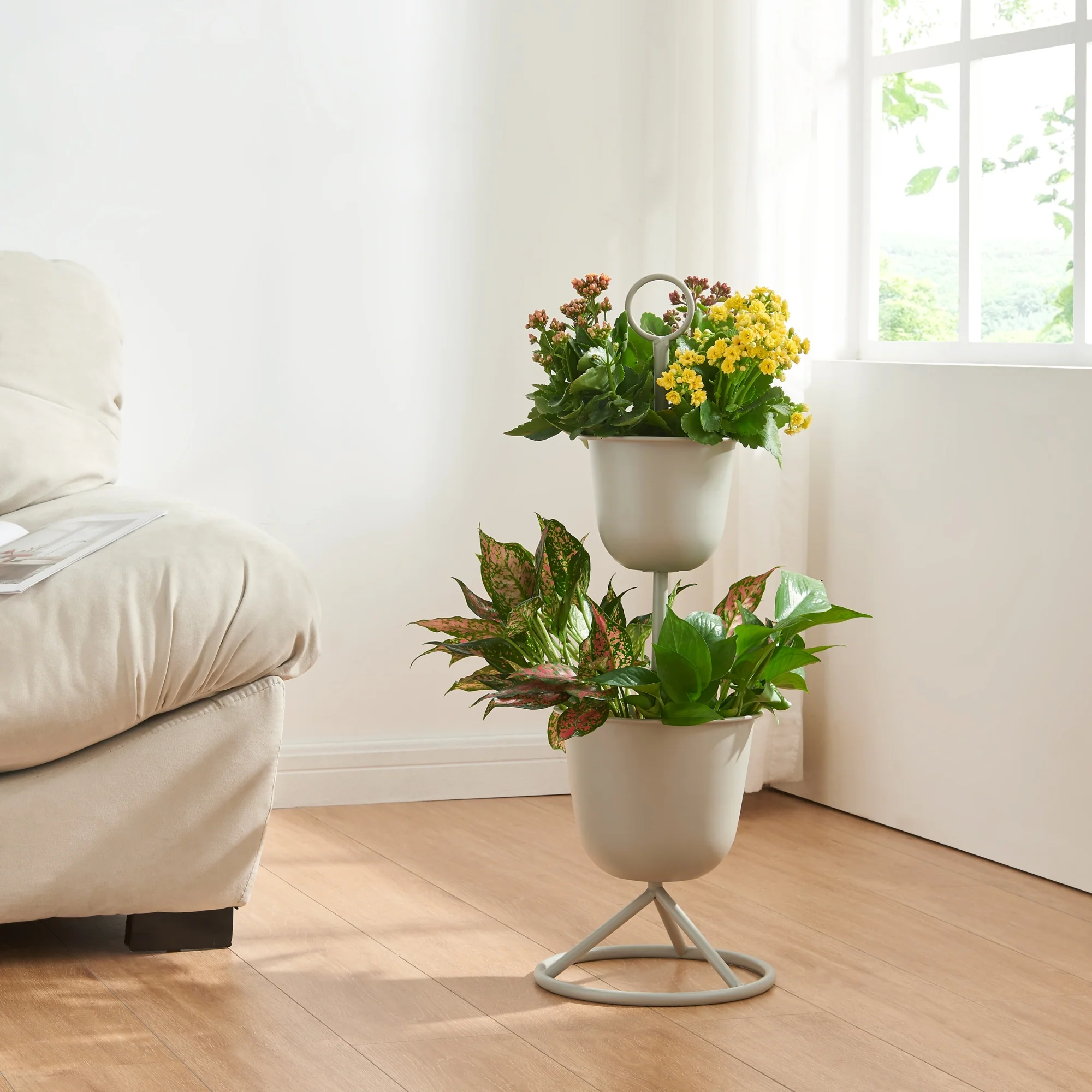 Blumenständer Alphen mit Pflanzentöpfen Metall [en.casa] - Image 10