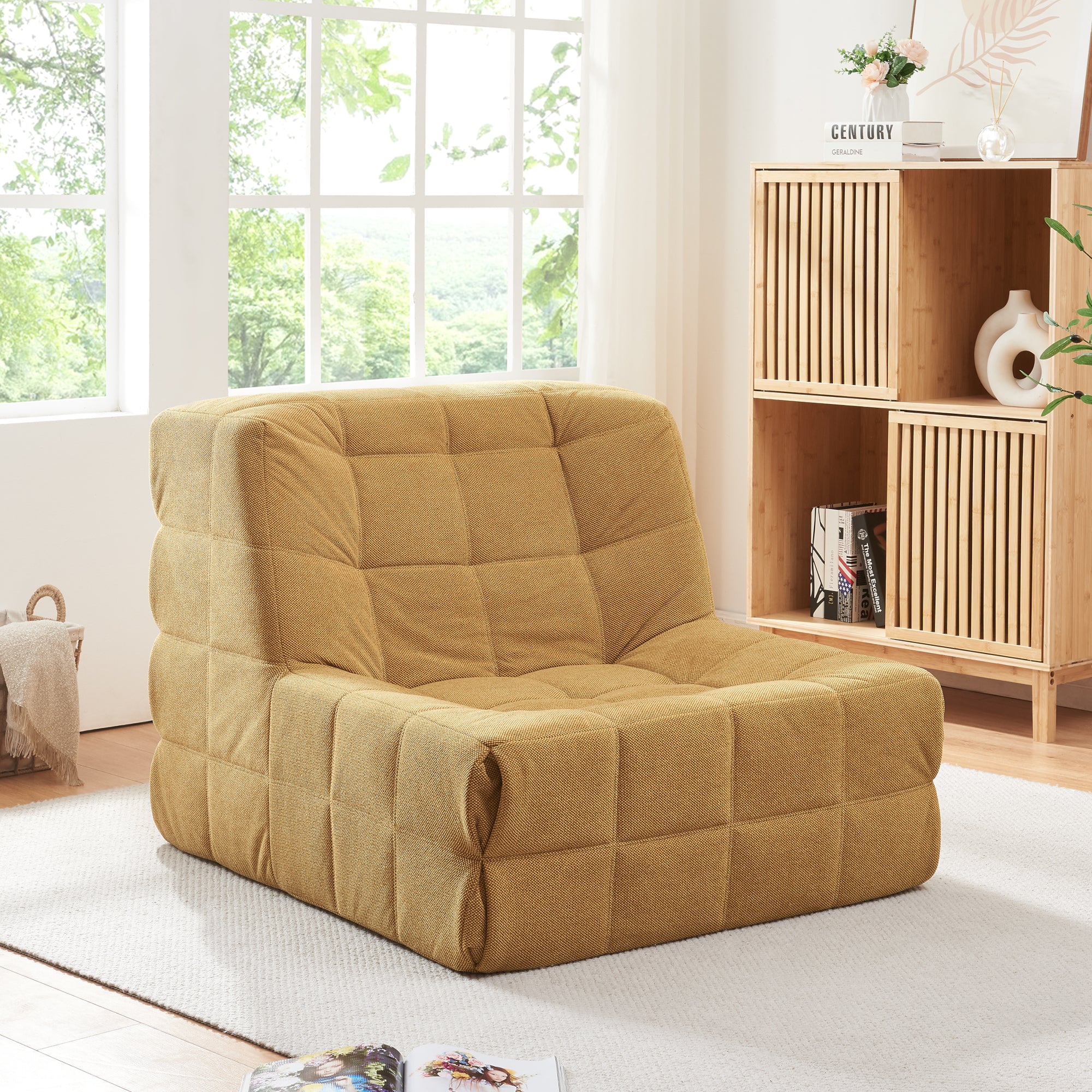 Bodensessel Koskyvn 75x90x100 cm Textil [en.casa] - Image 3