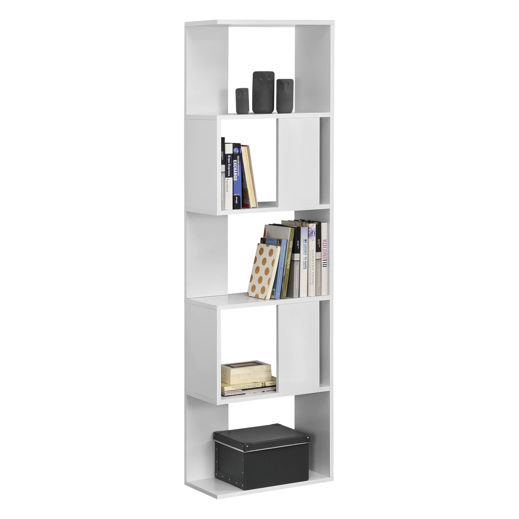 Bücherregal Aneby 159x45x24cm mit 5 Ablageflächen versch. Farben [en.casa] - Image 4