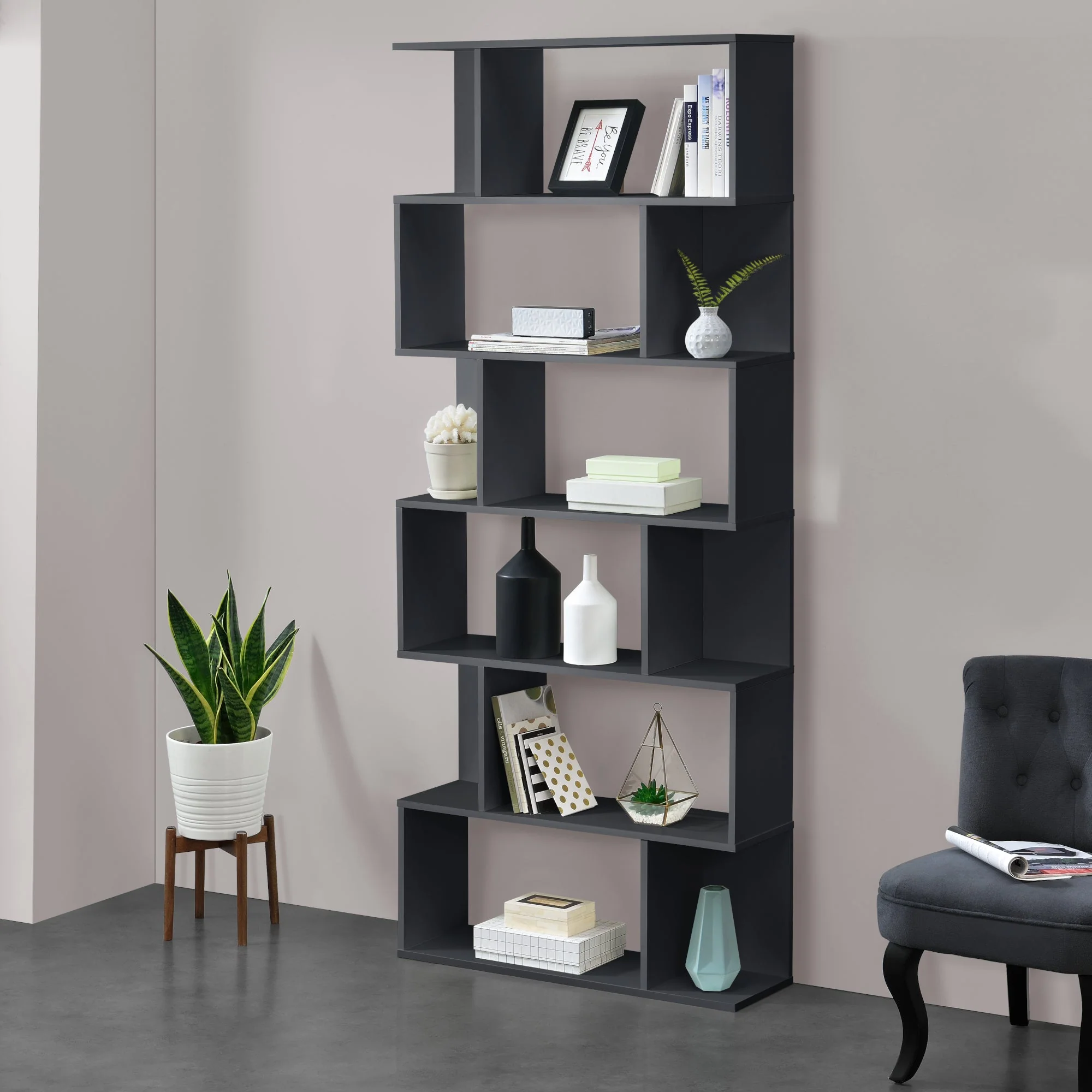Bücherregal Borrby 192x80x24 cm in versch. Farben en.casa - Image 6
