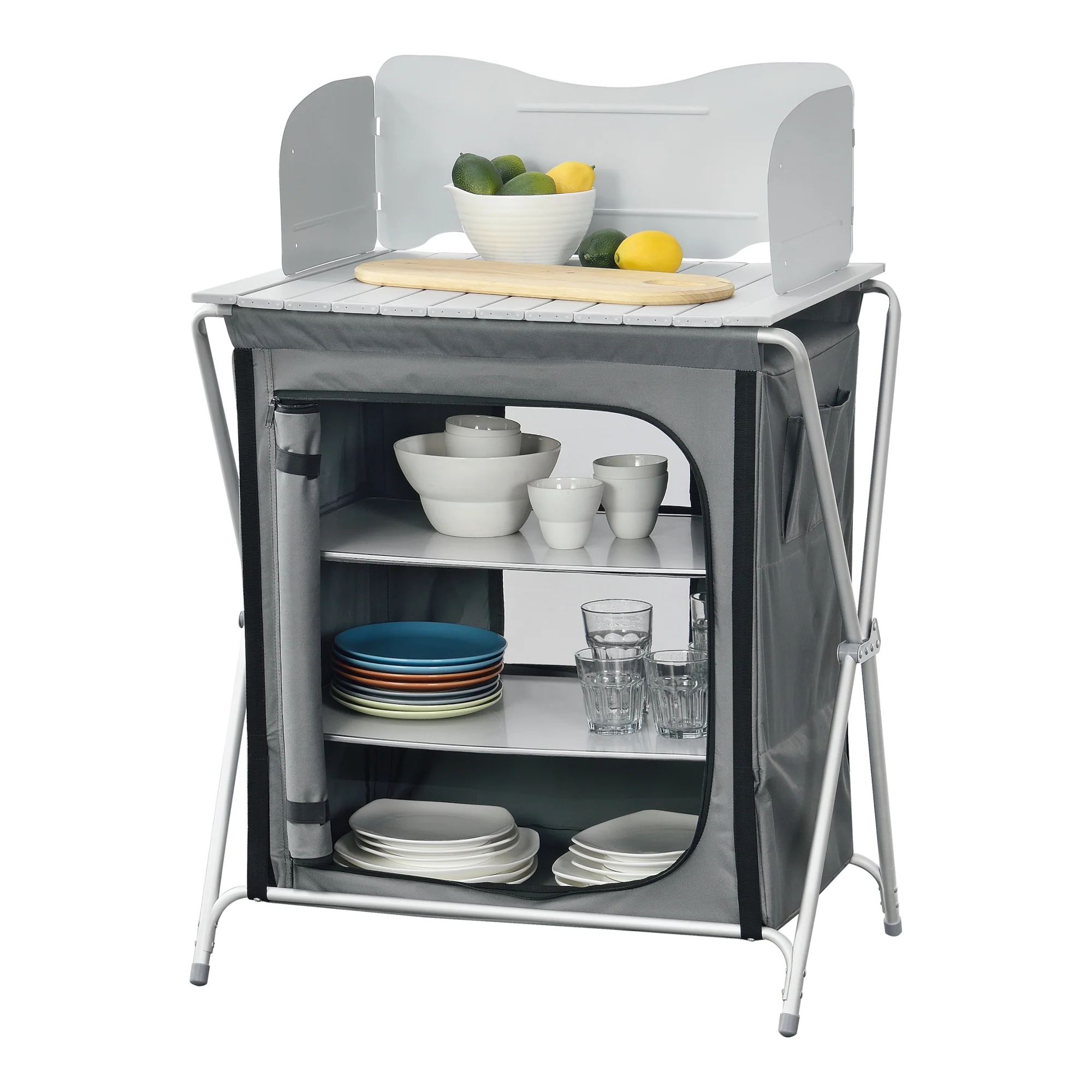 Campingschrank Tullinge mit Arbeitsplatte versch. Größen en.casa - Image 3
