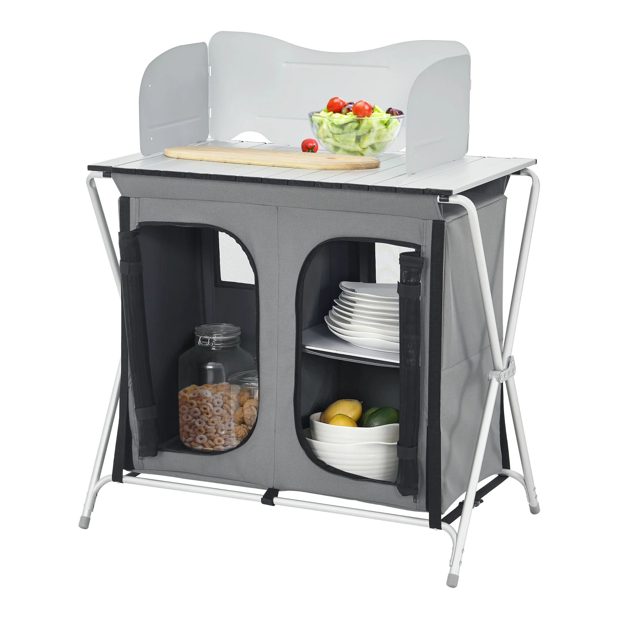 Campingschrank Tullinge mit Arbeitsplatte versch. Größen en.casa - Image 4