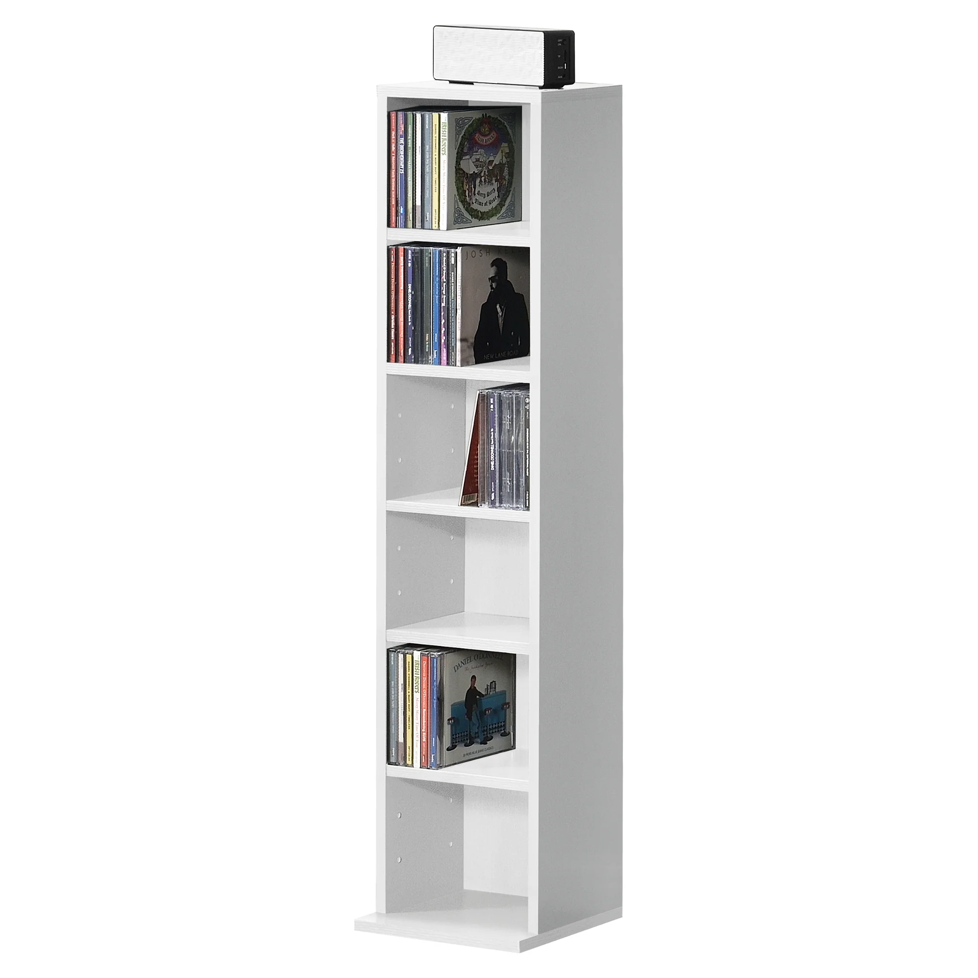 CD Regal Tynset 90x20x20 cm mit 6 Fächern [en.casa]