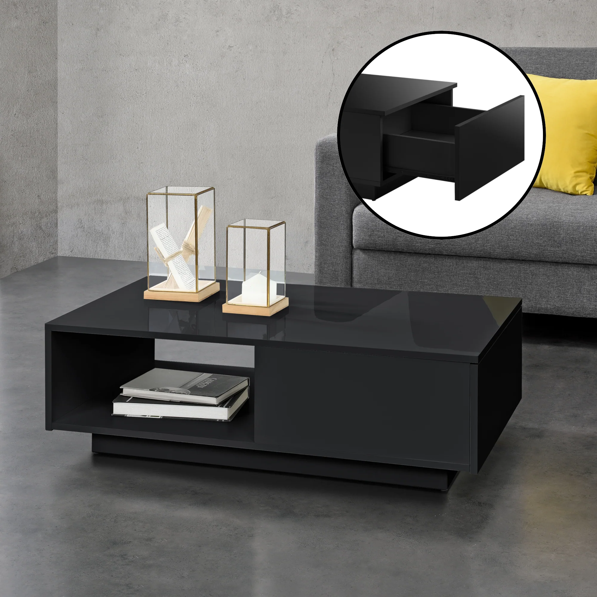 Couchtisch Biskra 95x55x31 cm Hochglanz en.casa - Image 3