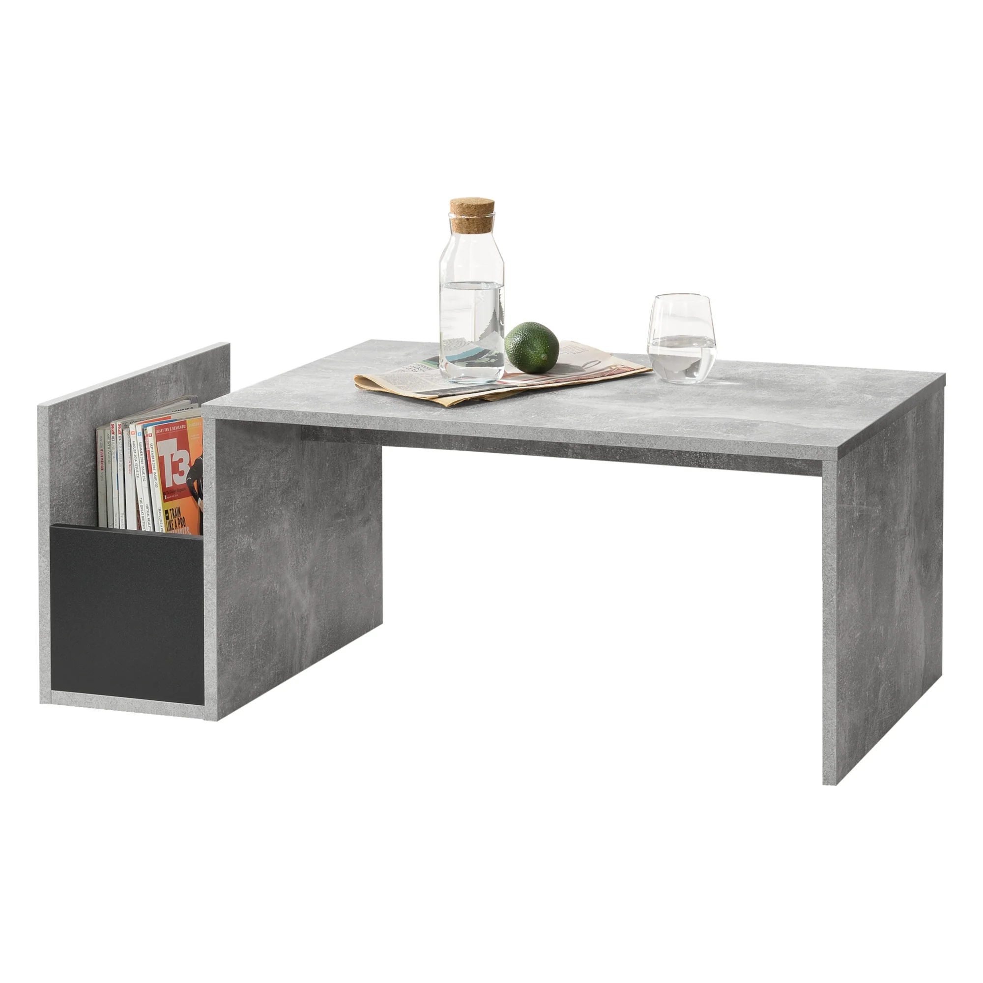Couchtisch BollnÀs 90x45x35 cm mit Ablagefach versch. Farben en.casa - Image 3