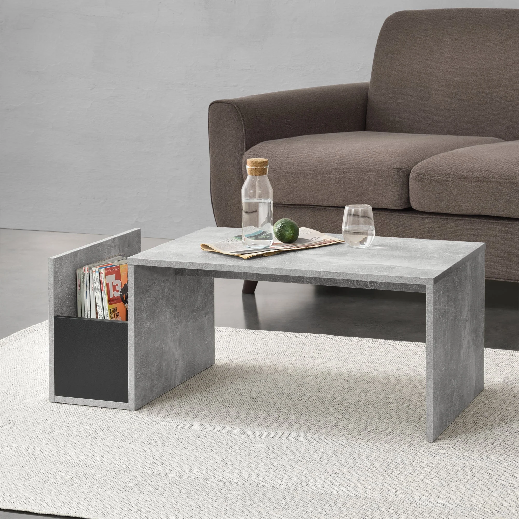 Couchtisch BollnÀs 90x45x35 cm mit Ablagefach versch. Farben en.casa - Image 7