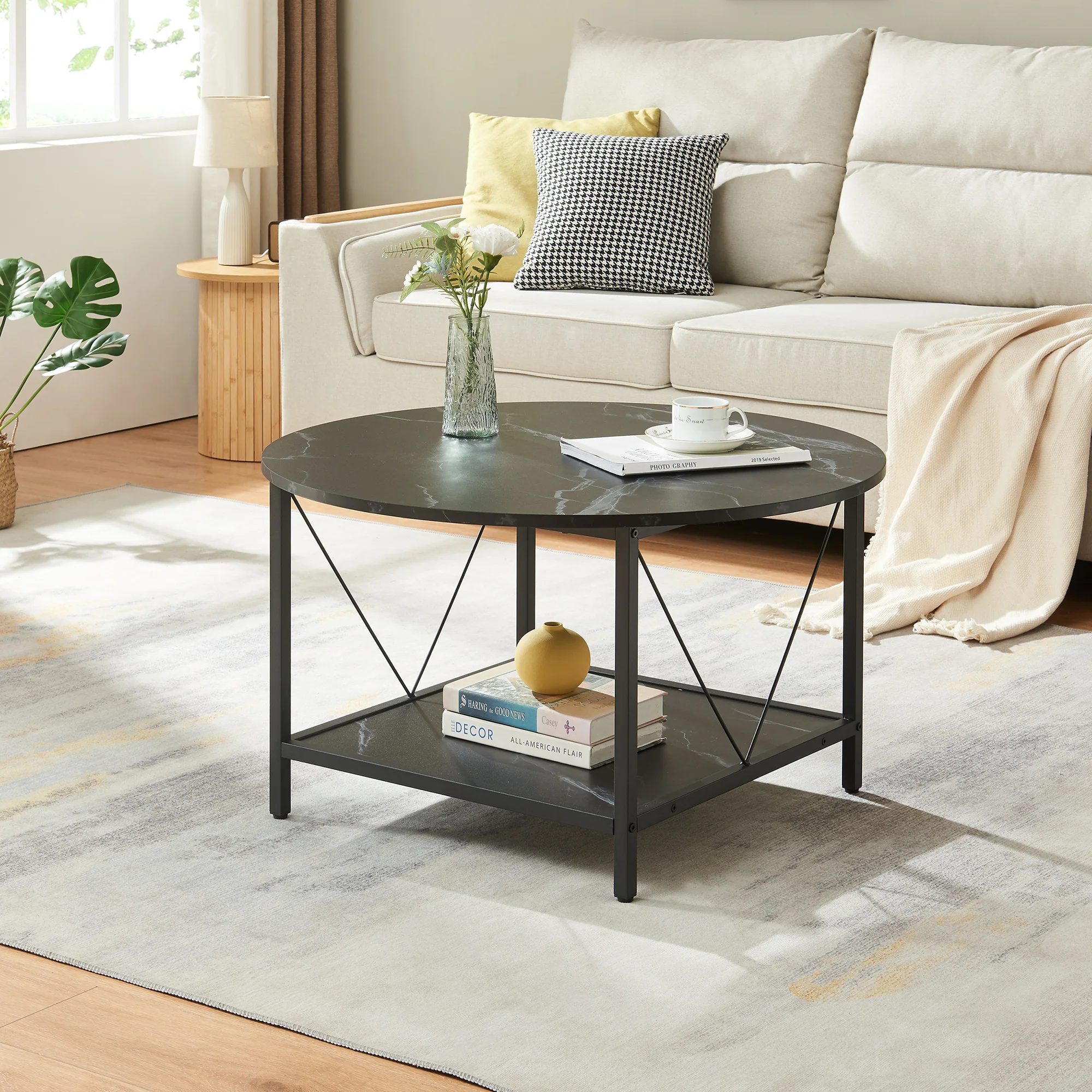 Couchtisch Filem Ø80x46 cm [en.casa] - Image 3