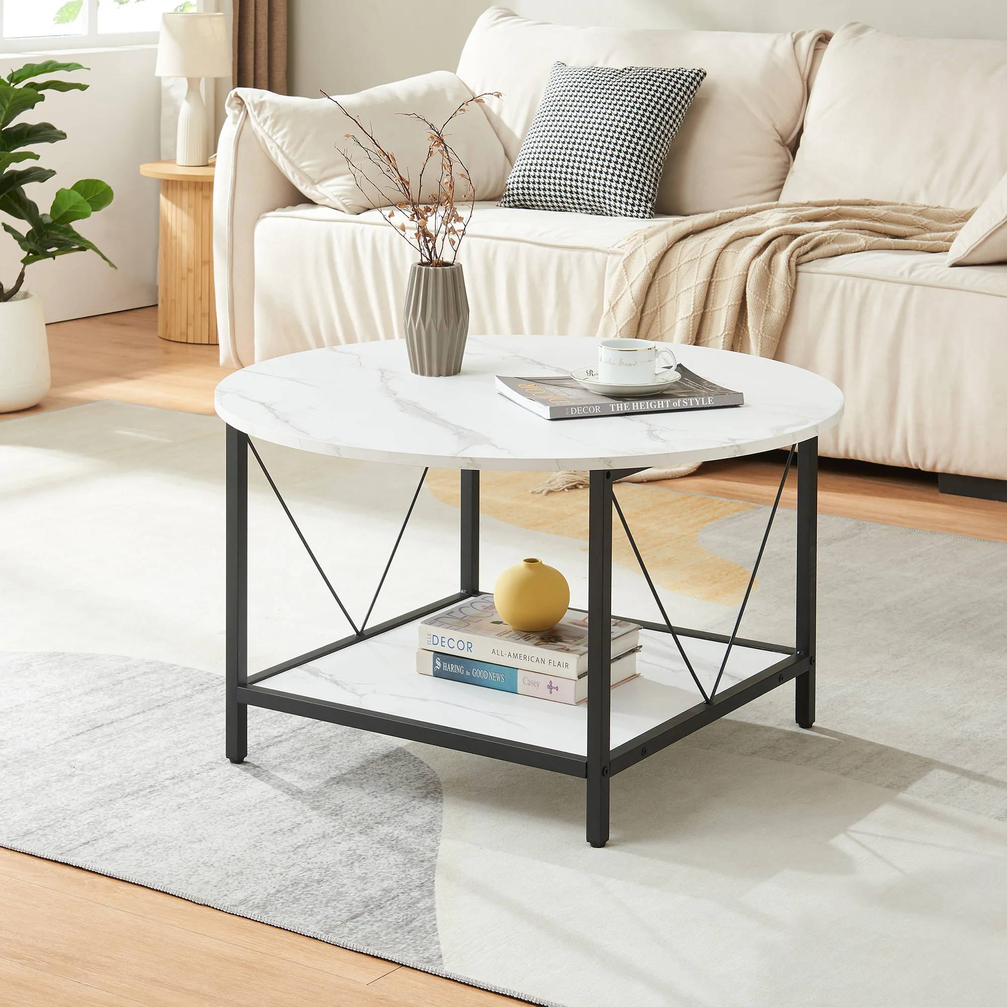 Couchtisch Filem Ø80x46 cm [en.casa] - Image 4