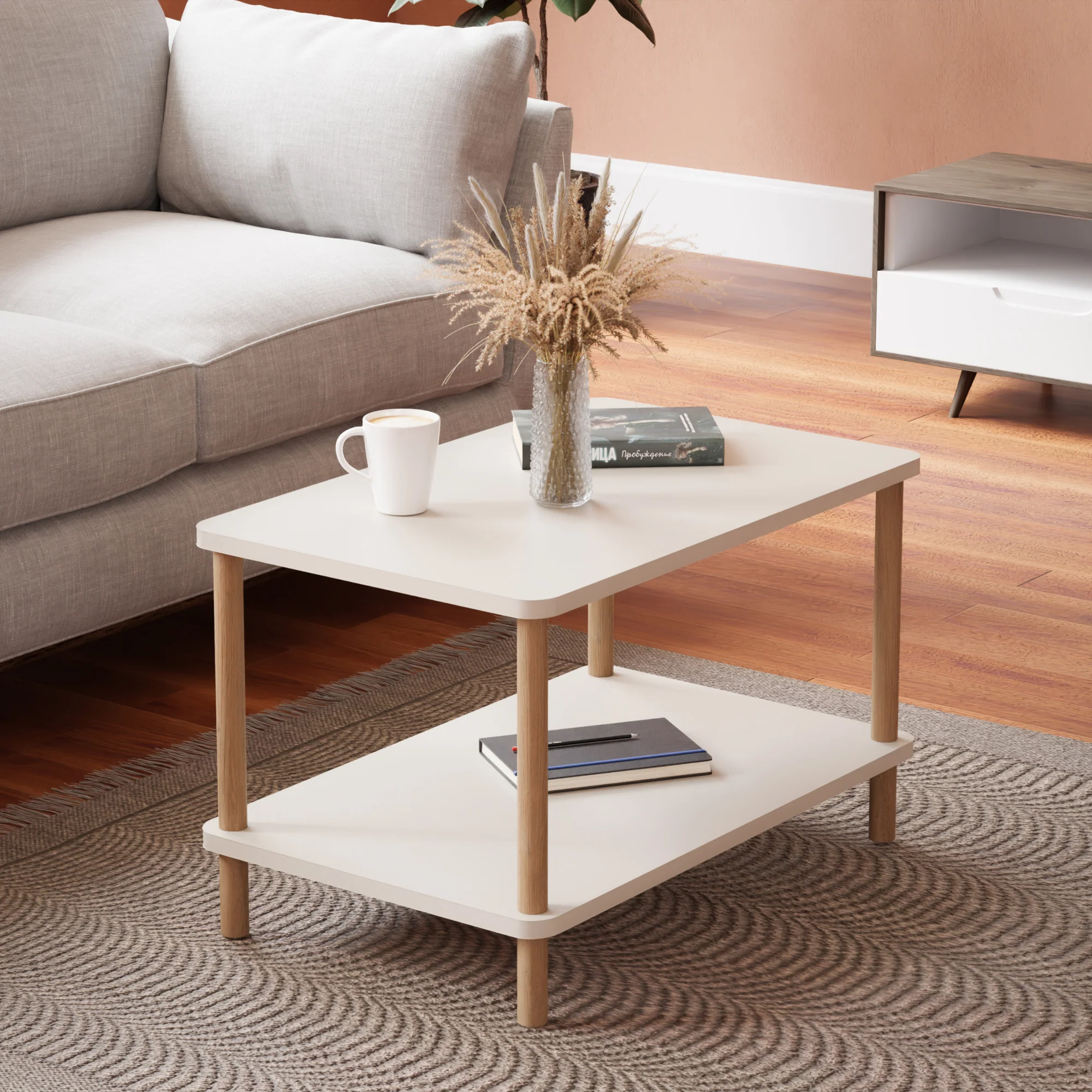 Couchtisch Jelling Rechteckig 43x70x44 cm versch. Farben [en.casa] - Image 3