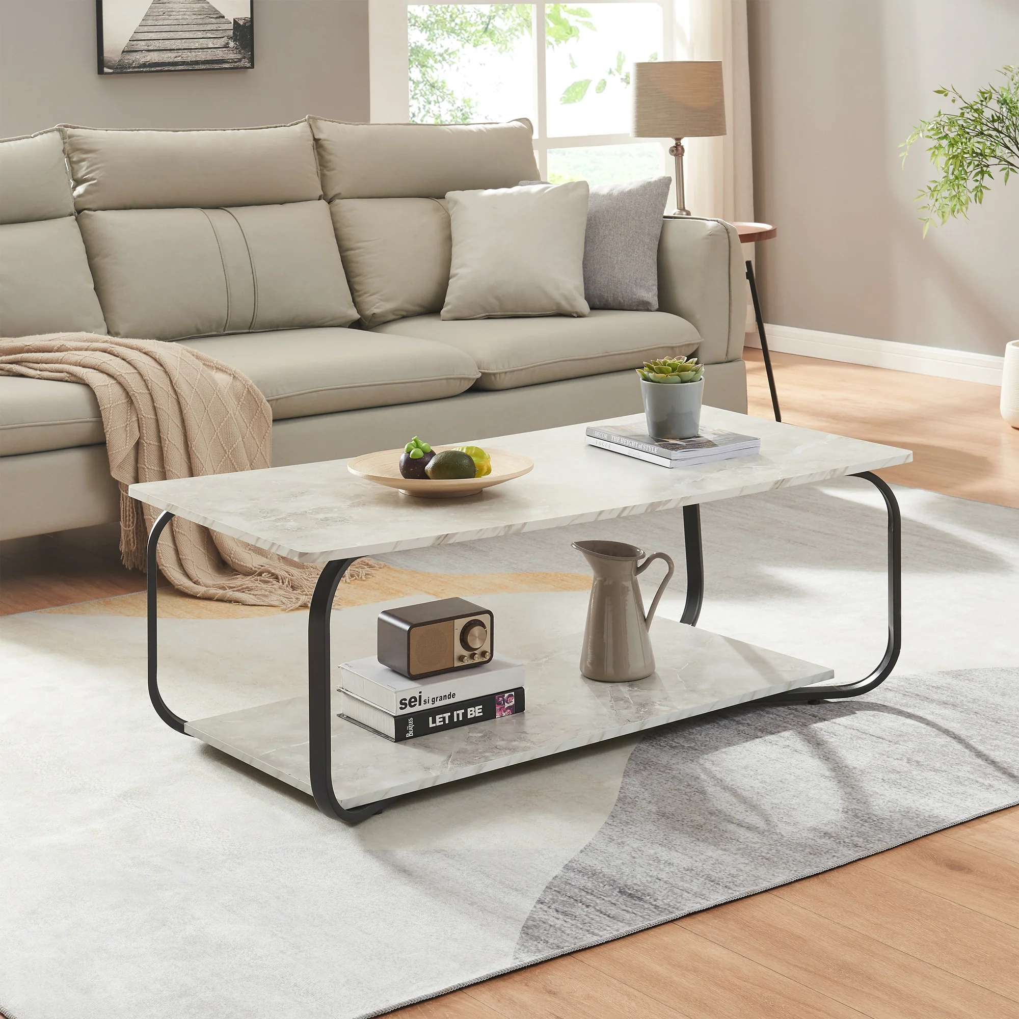 Couchtisch Kolta 120x60x43 cm Marmoroptik [en.casa] - Image 3