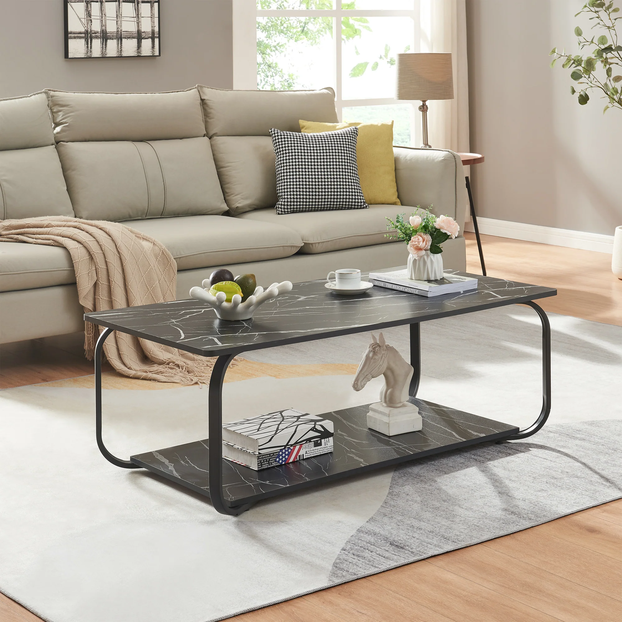 Couchtisch Kolta 120x60x43 cm Marmoroptik [en.casa] - Image 4