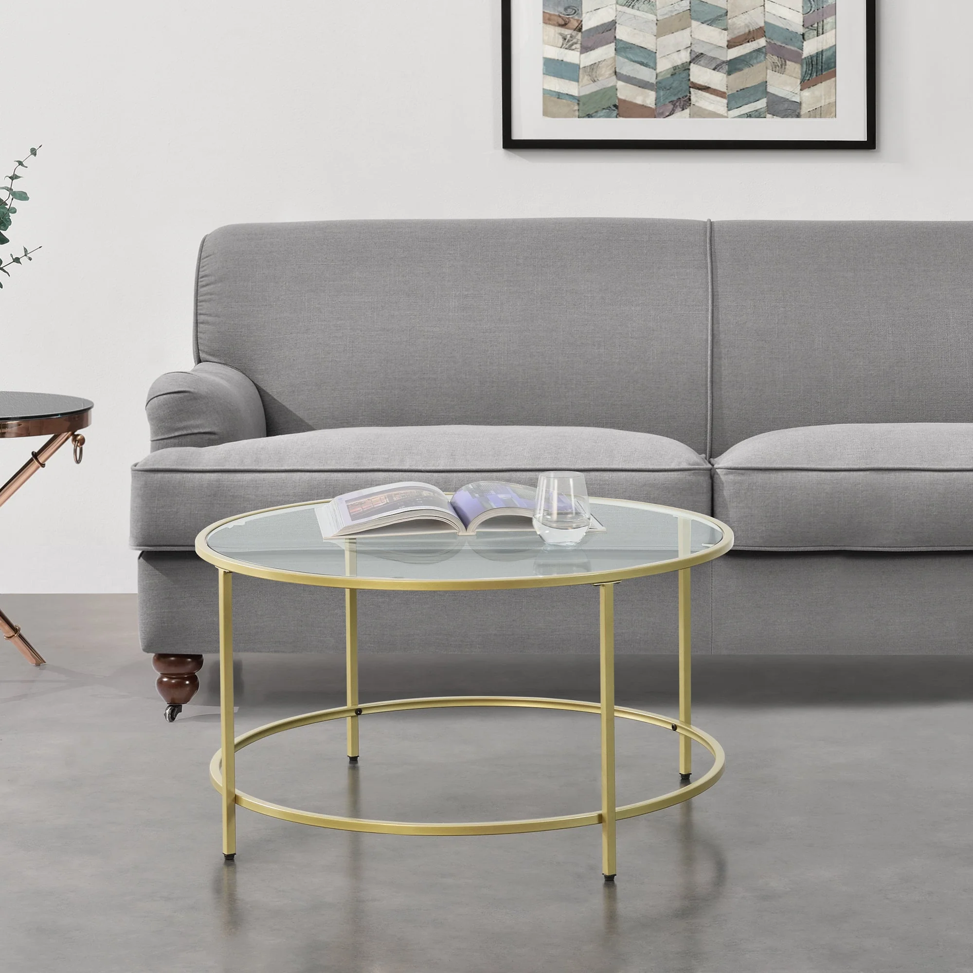 Couchtisch Kouvola Stahlgestell 84 x 45,5 cm in versch. Farben en.casa - Image 4
