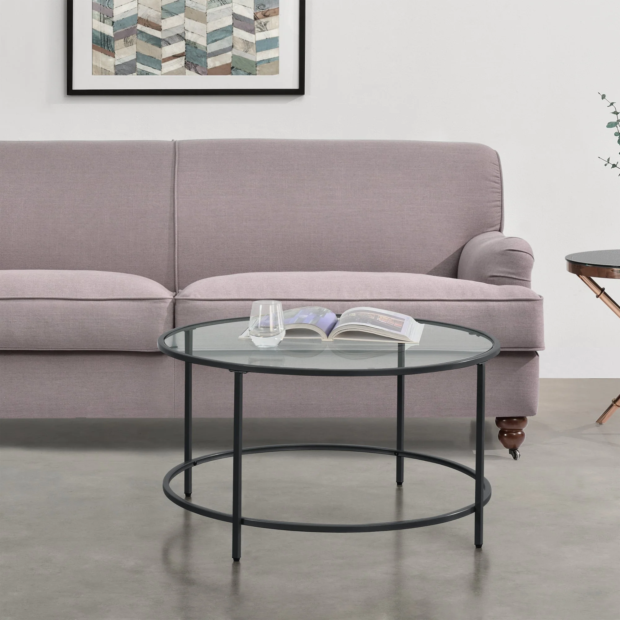 Couchtisch Kouvola Stahlgestell 84 x 45,5 cm in versch. Farben en.casa - Image 5