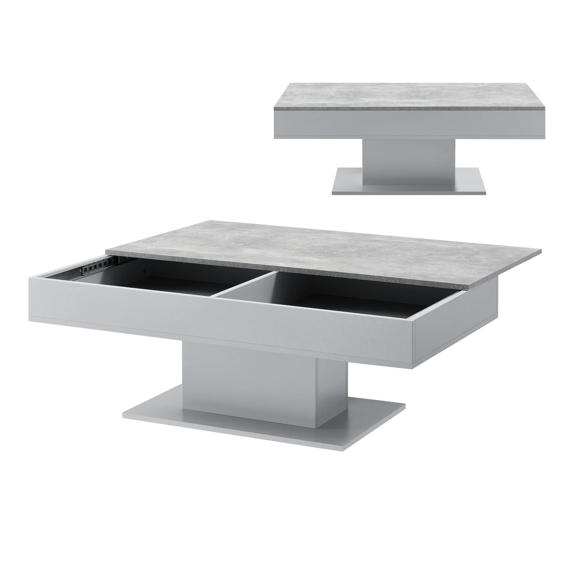 Couchtisch Lünen mit 2 Staufächern versch. Farben [en.casa]