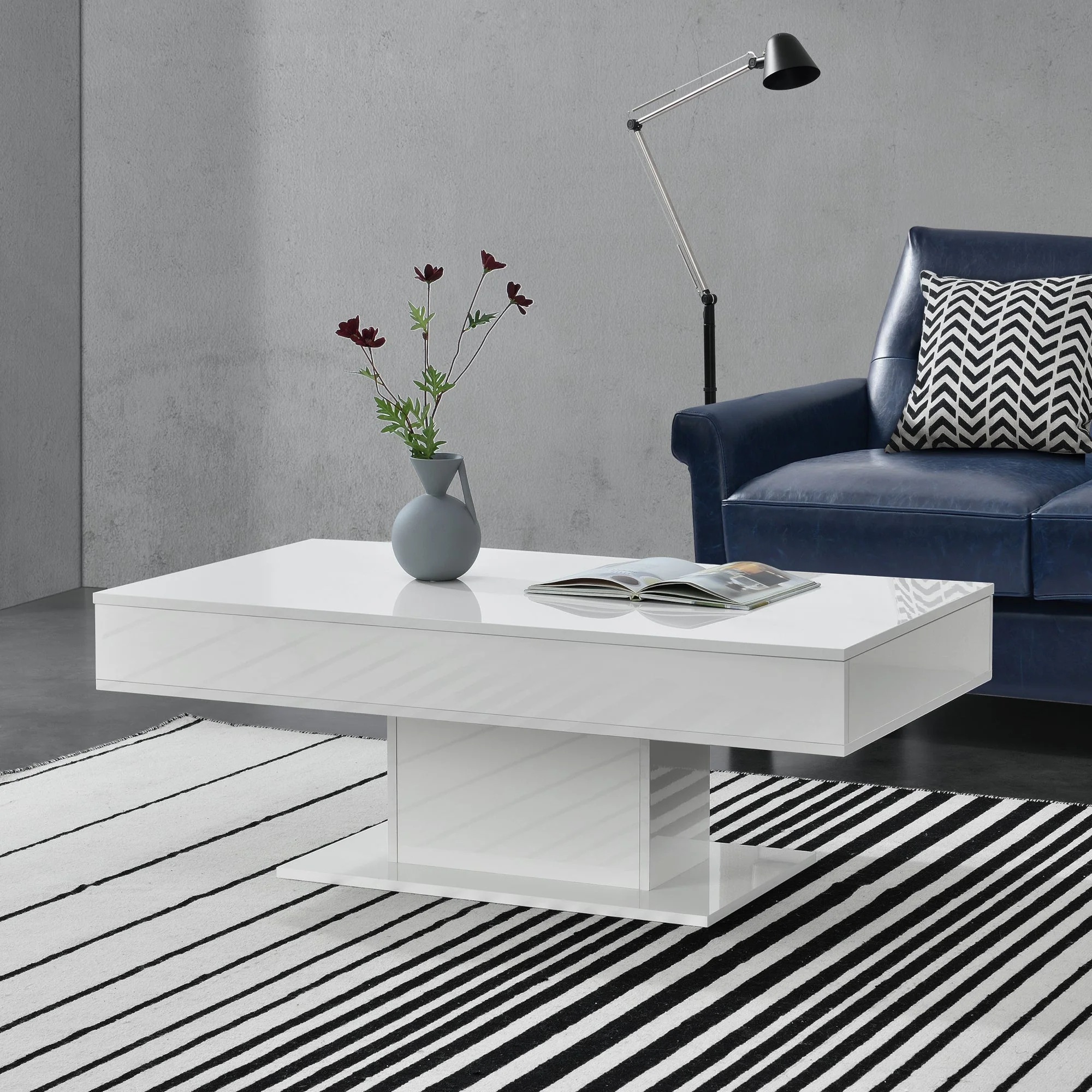 Couchtisch Lünen mit 2 Staufächern versch. Farben [en.casa] - Image 6