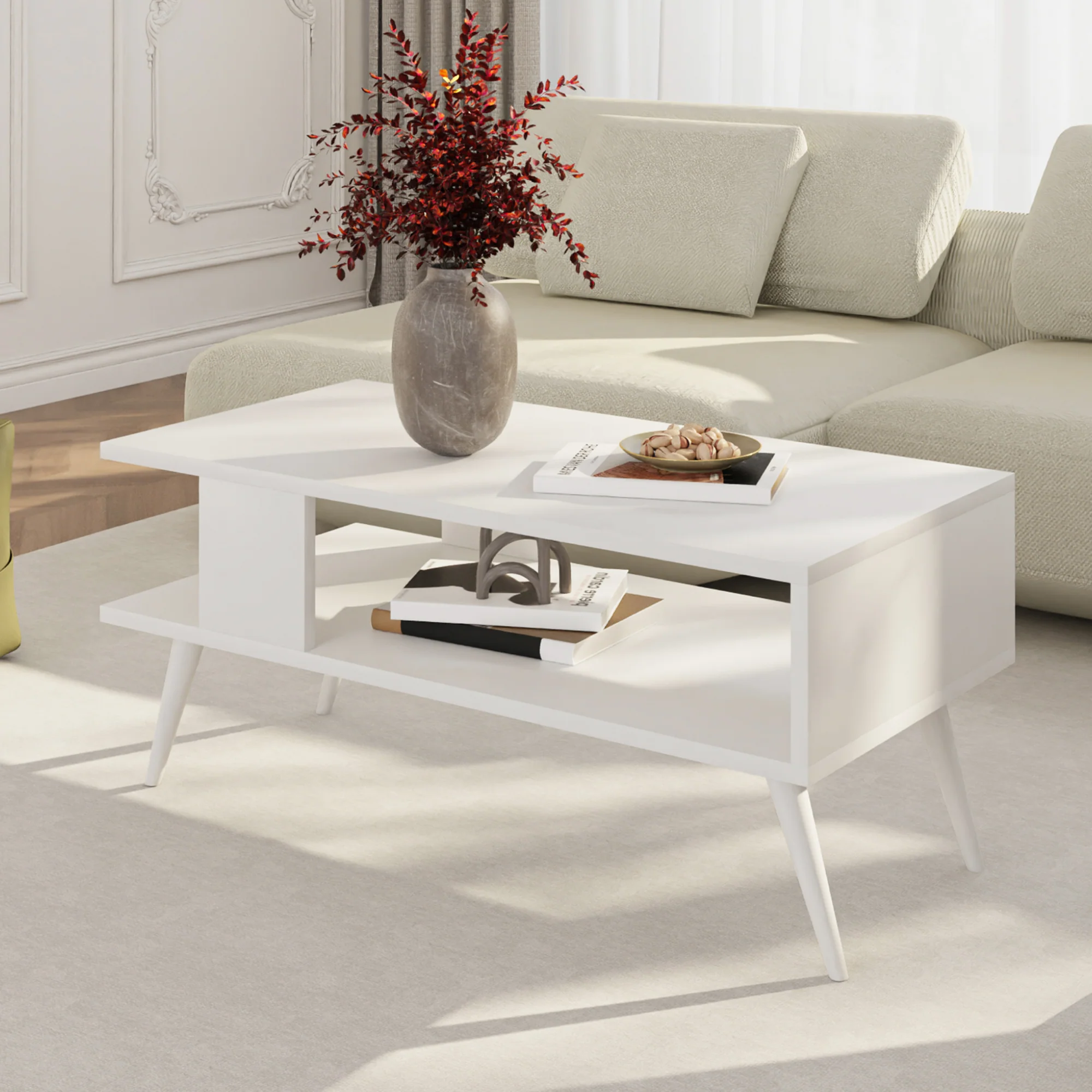 Couchtisch Lycksele 40x90x45 cm in versch. Farben [en.casa]