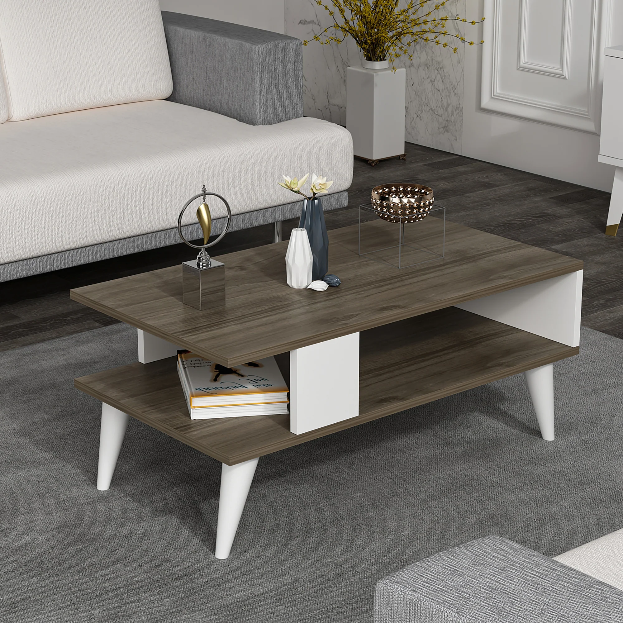 Couchtisch Lycksele 40x90x45 cm in versch. Farben [en.casa] - Image 3