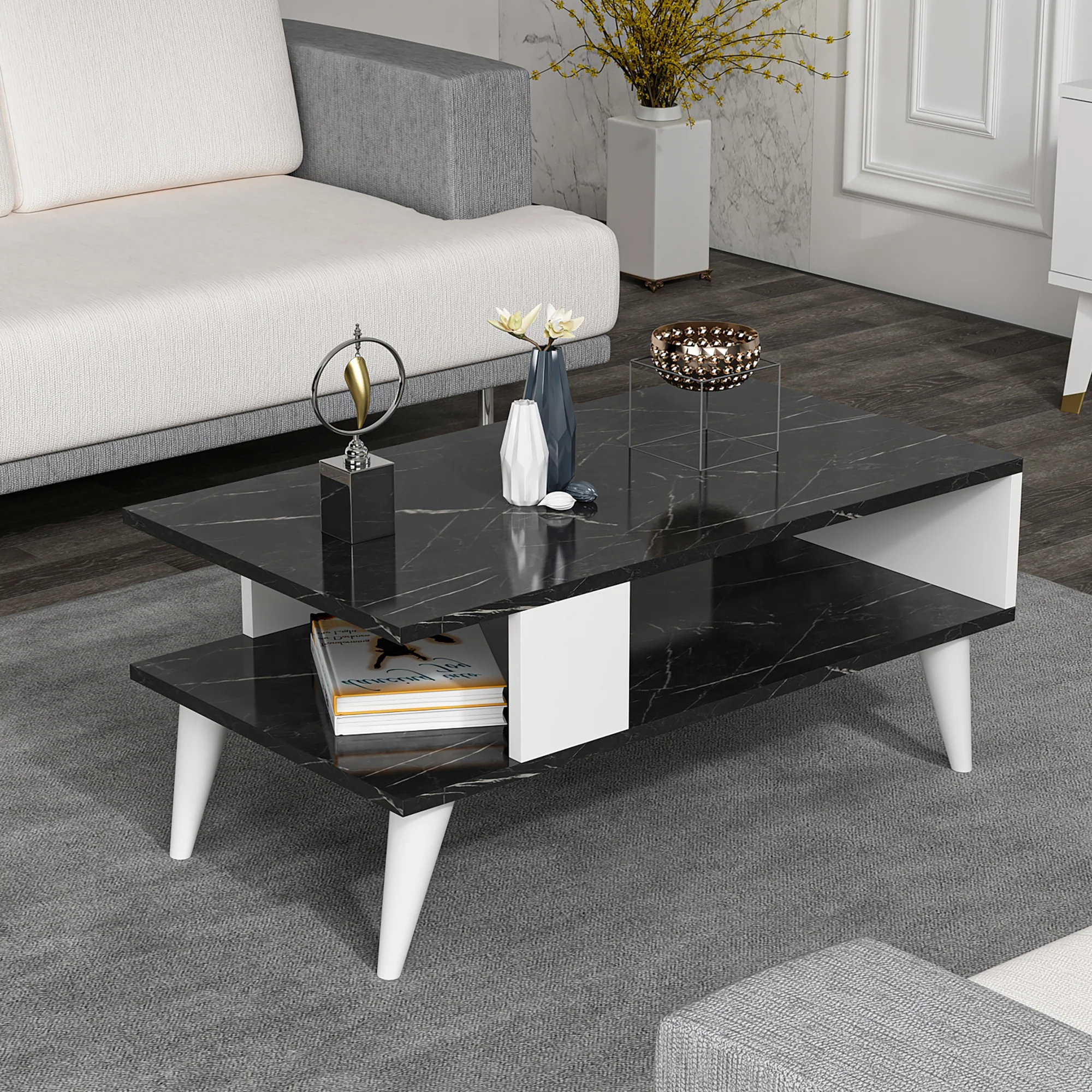 Couchtisch Lycksele 40x90x45 cm in versch. Farben [en.casa] - Image 4