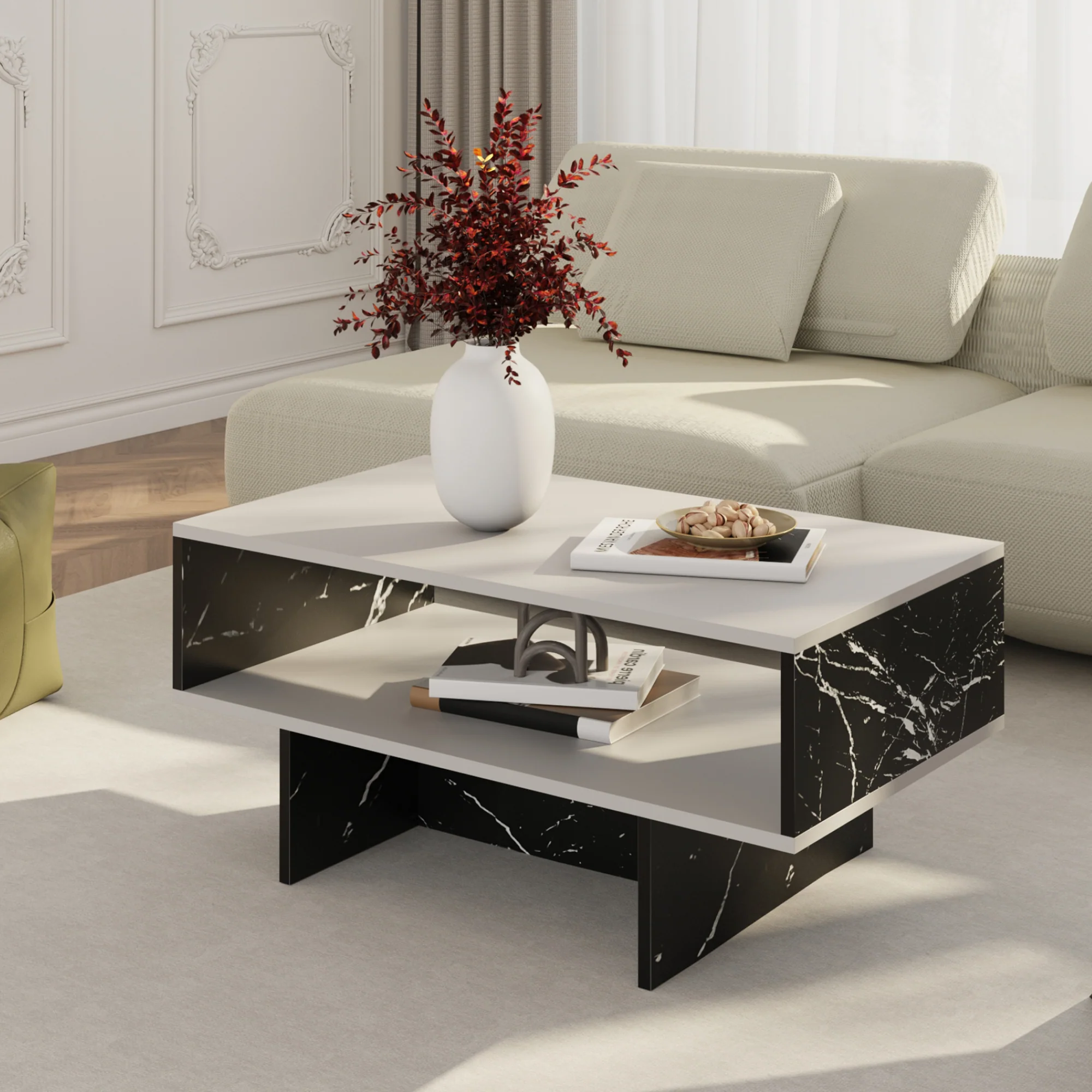 Couchtisch Mjölby 36.4x80x45 cm in versch. Farben [en.casa] - Image 5