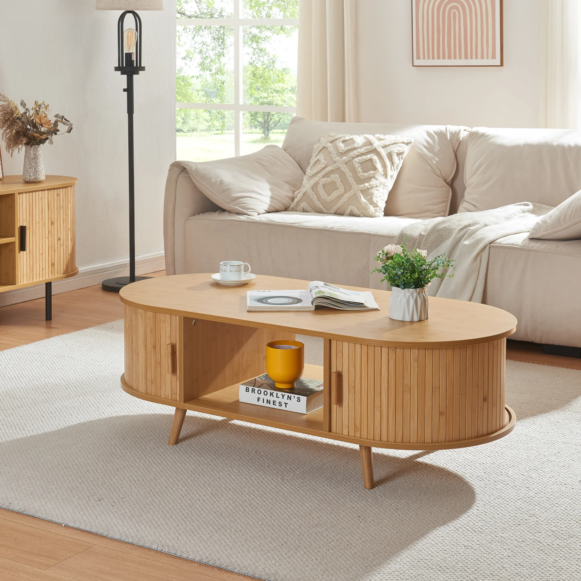 Couchtisch Nordkapp mit 2 Türen [en.casa]