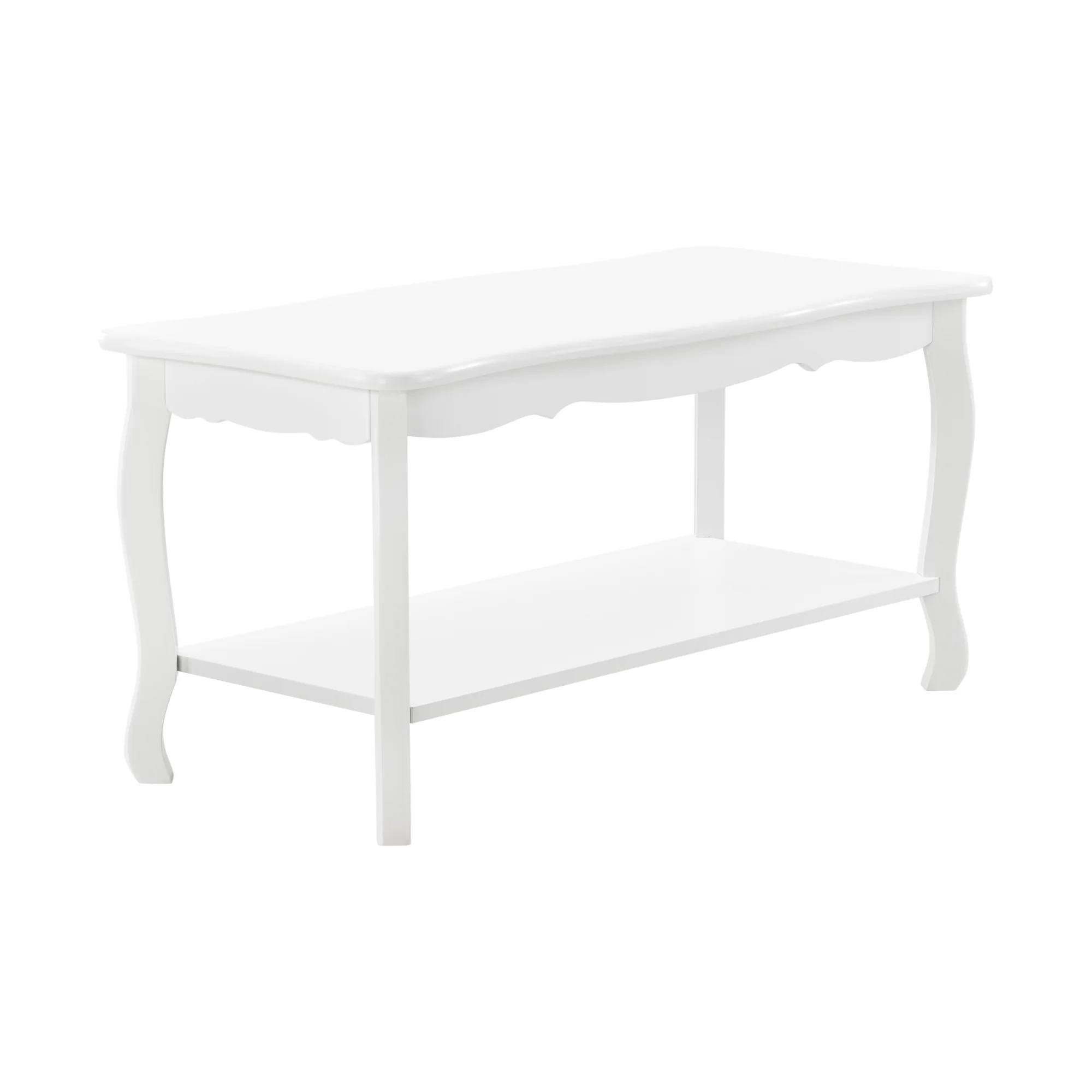 Couchtisch Pearl 88x40x42 cm Shabby Shic Stil Weiß en.casa