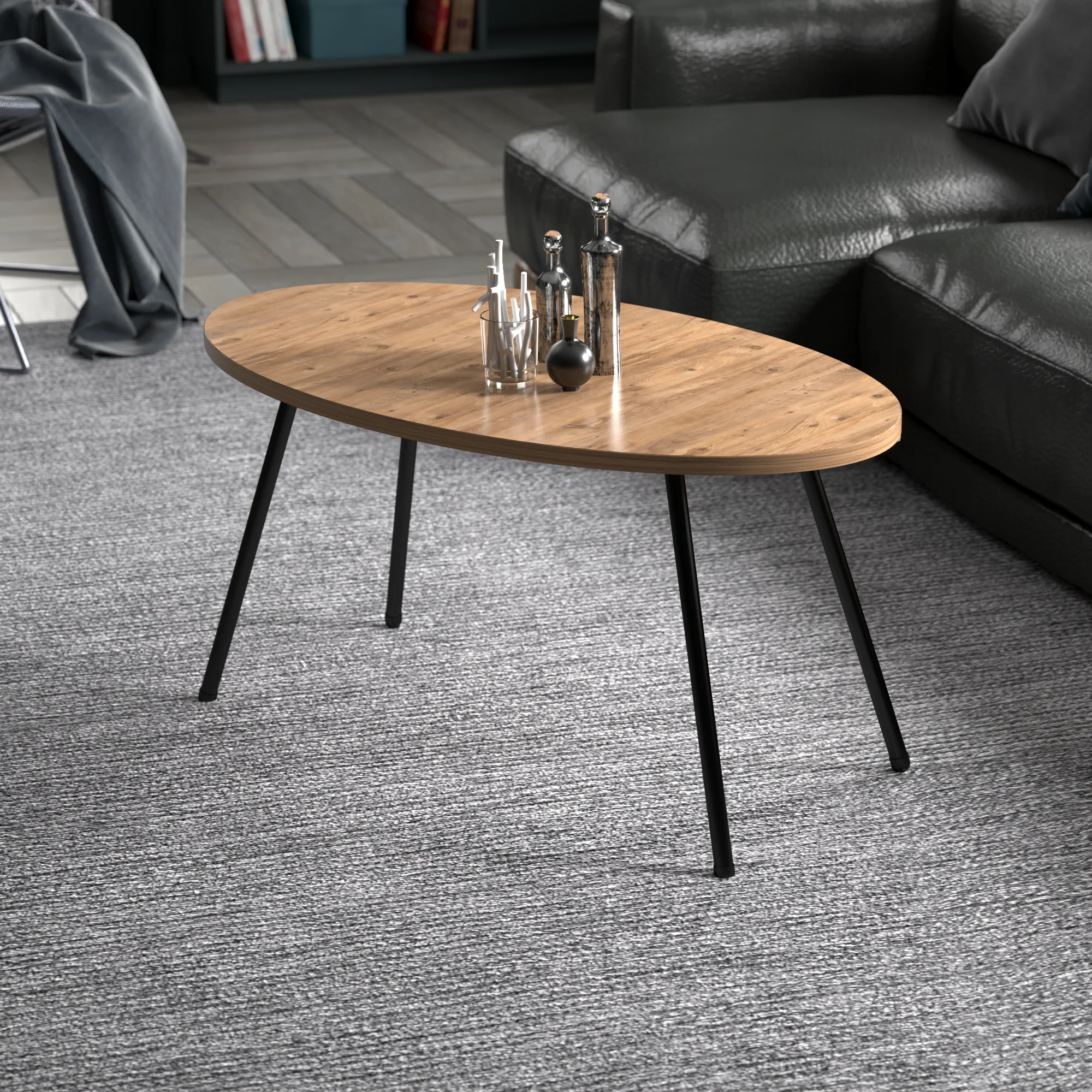Couchtisch Skærbæk 43 x 90 x 50 cm in versch. Farben [en.casa] - Image 3