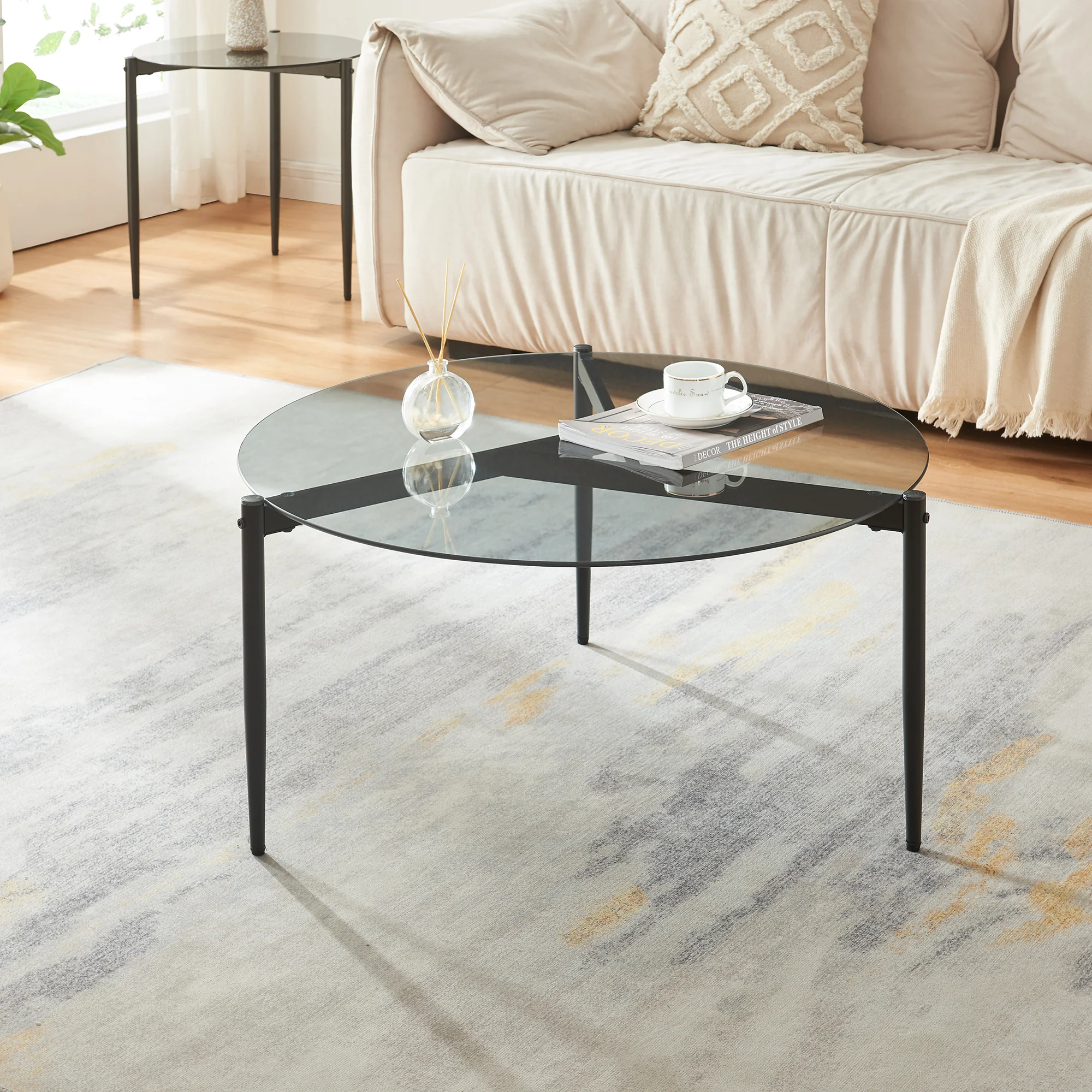 Couchtisch Ulökantaa Ø80x40 cm [en.casa] - Image 3