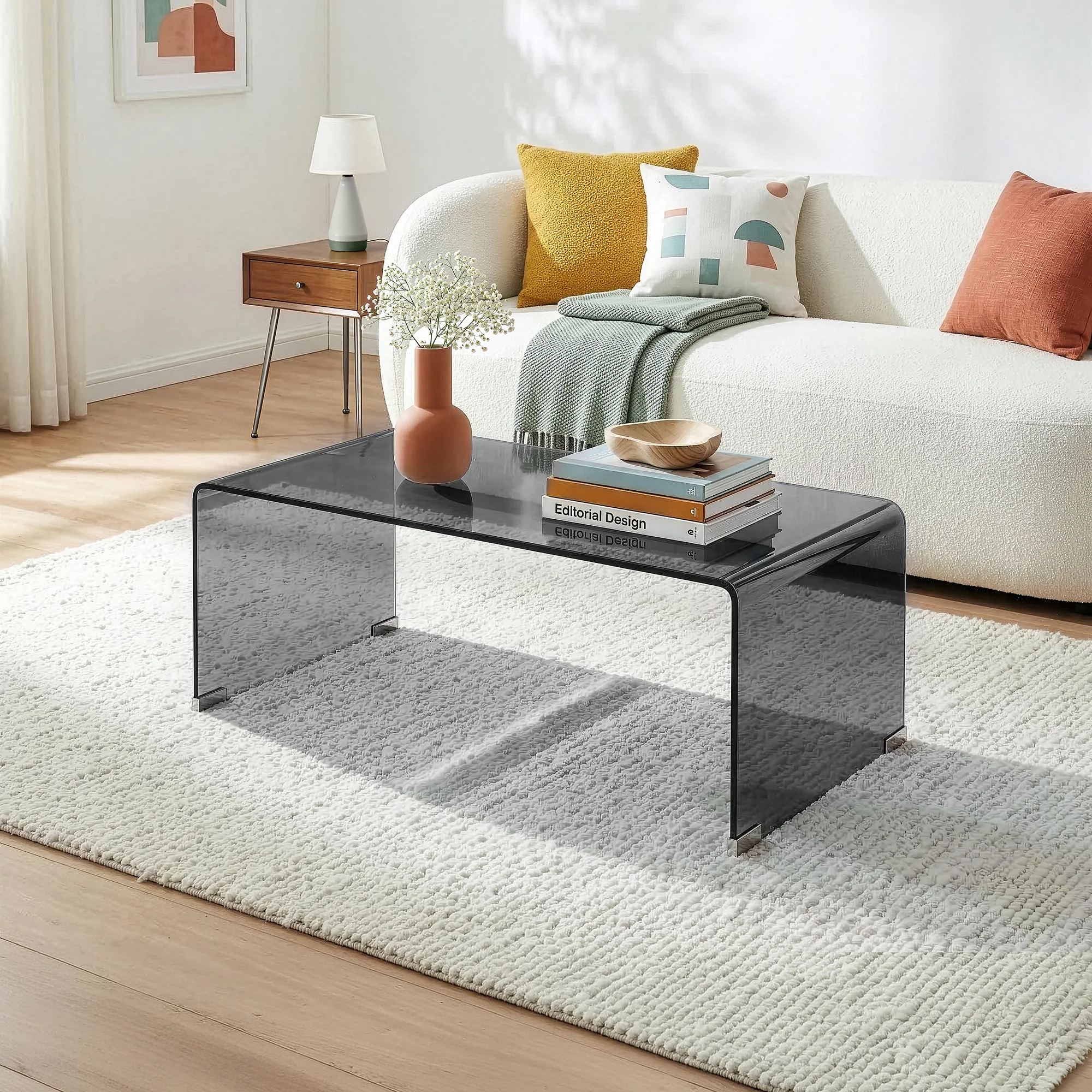 Couchtisch Väsas 90x45x35 cm gehärtetes Glas [en.casa] - Image 3