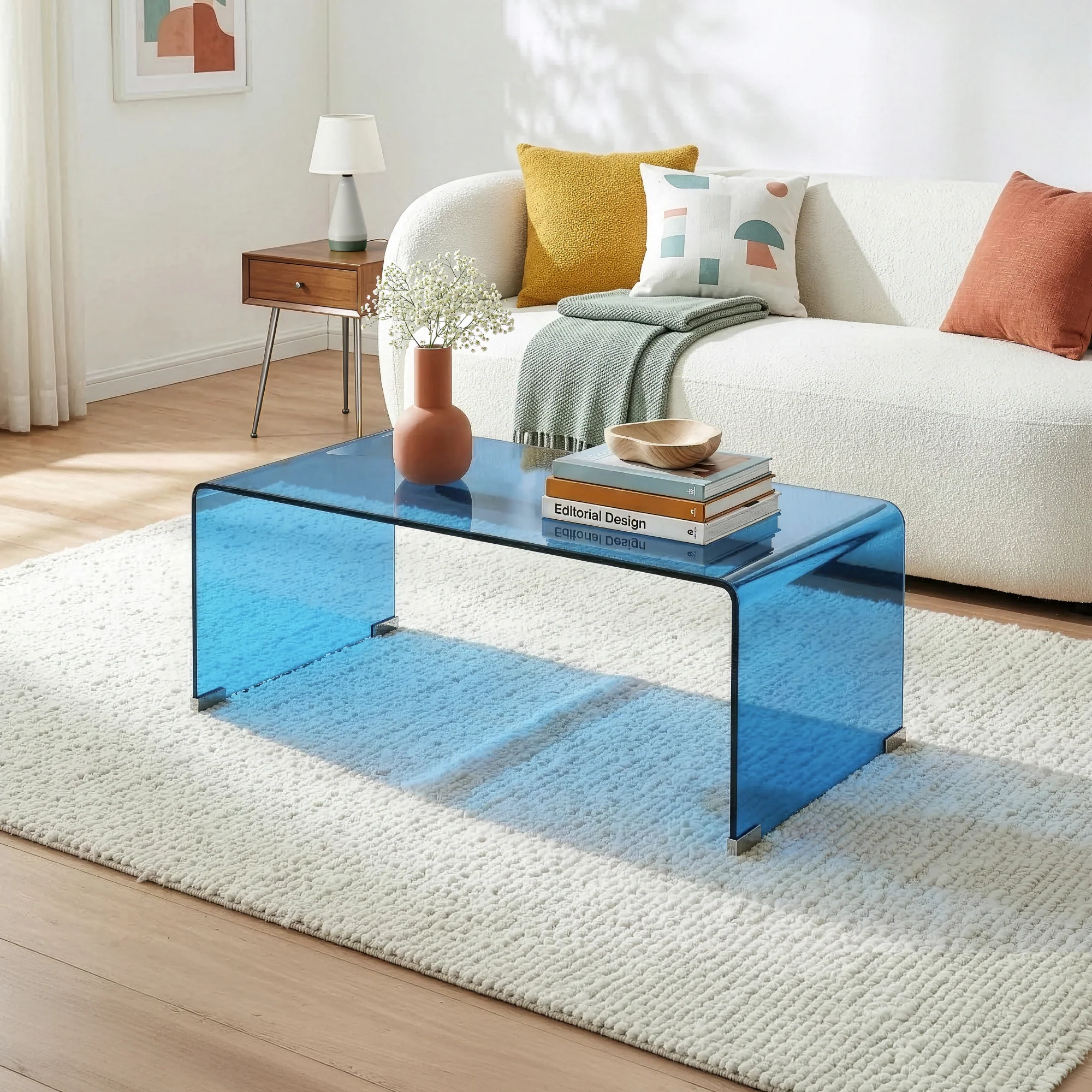 Couchtisch Väsas 90x45x35 cm gehärtetes Glas [en.casa] - Image 6