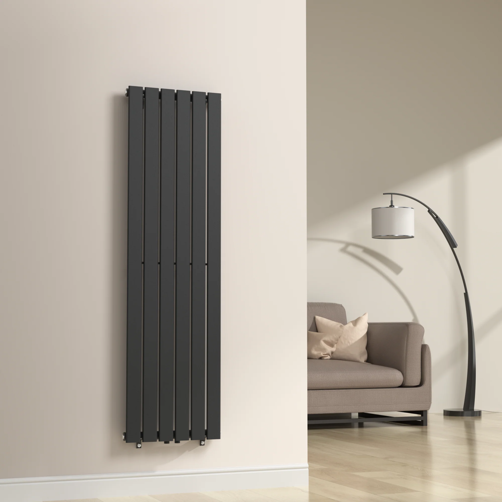 Designheizkörper Nore Schwarz 160x45cm Einlagig 790W [neu.haus] - Image 2