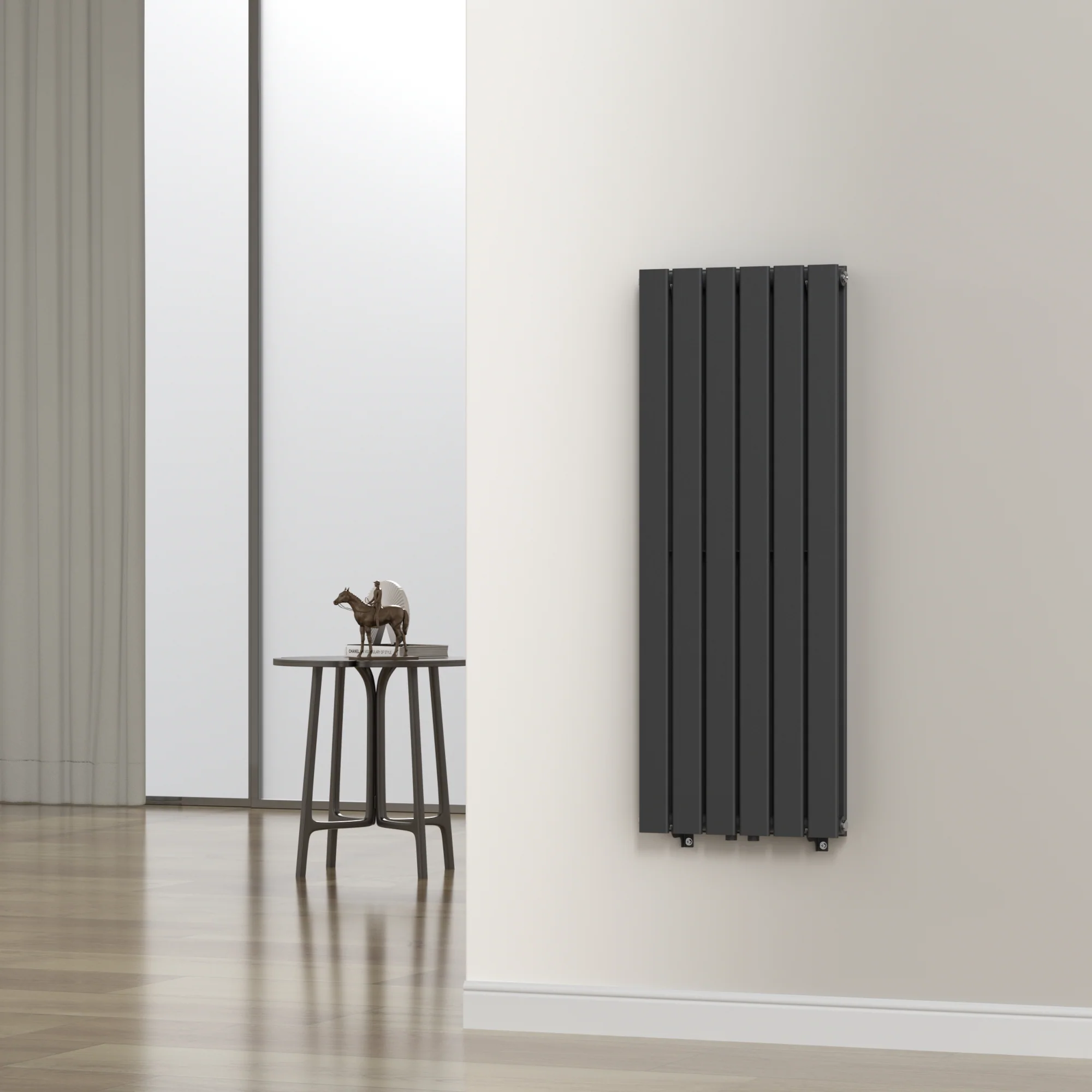 Designheizkörper Nore Schwarz 120x45cm Doppellagig 1140W [neu.haus] - Image 2