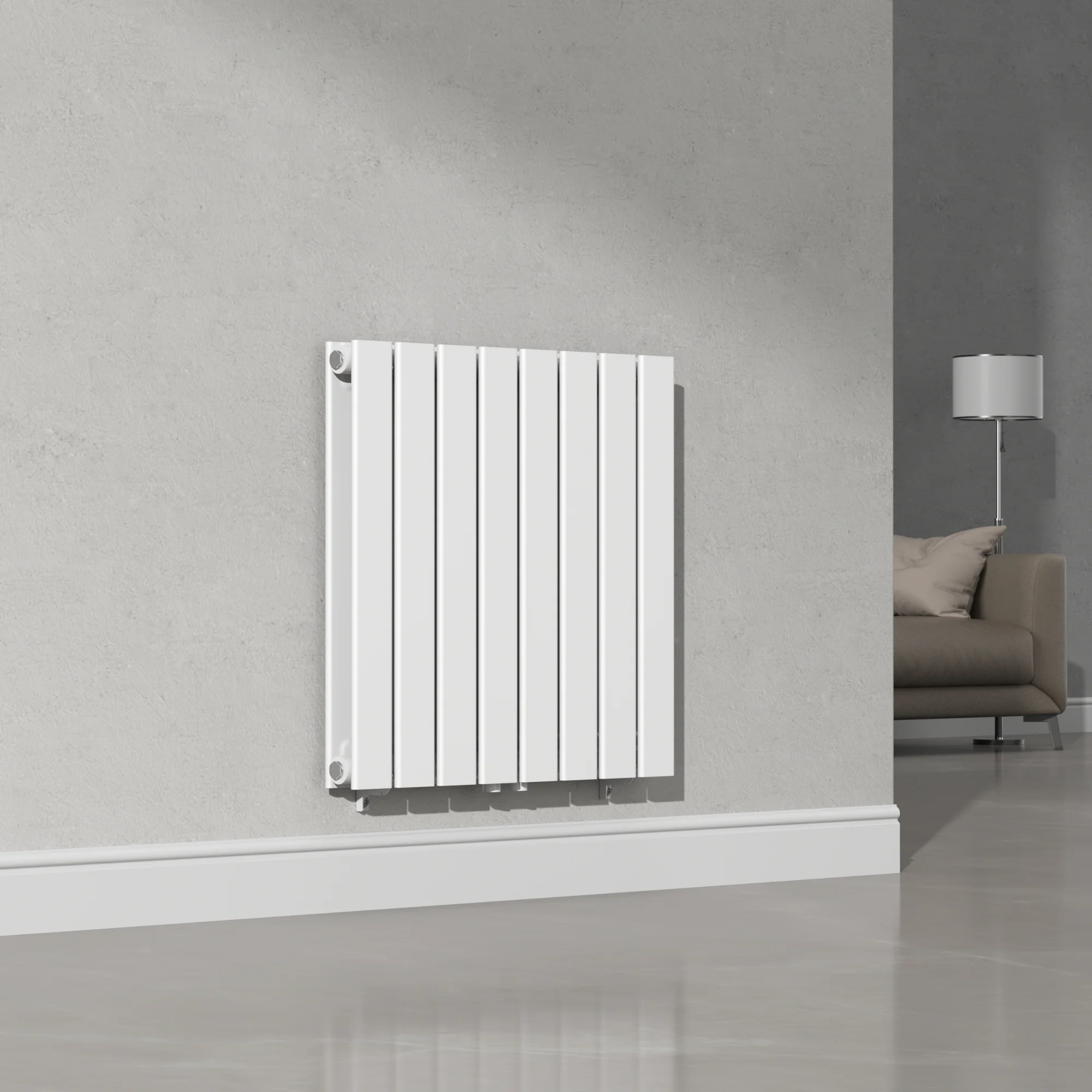 Designheizkörper Nore Weiß 60x60cm Doppellagig 809W [neu.haus] - Image 2