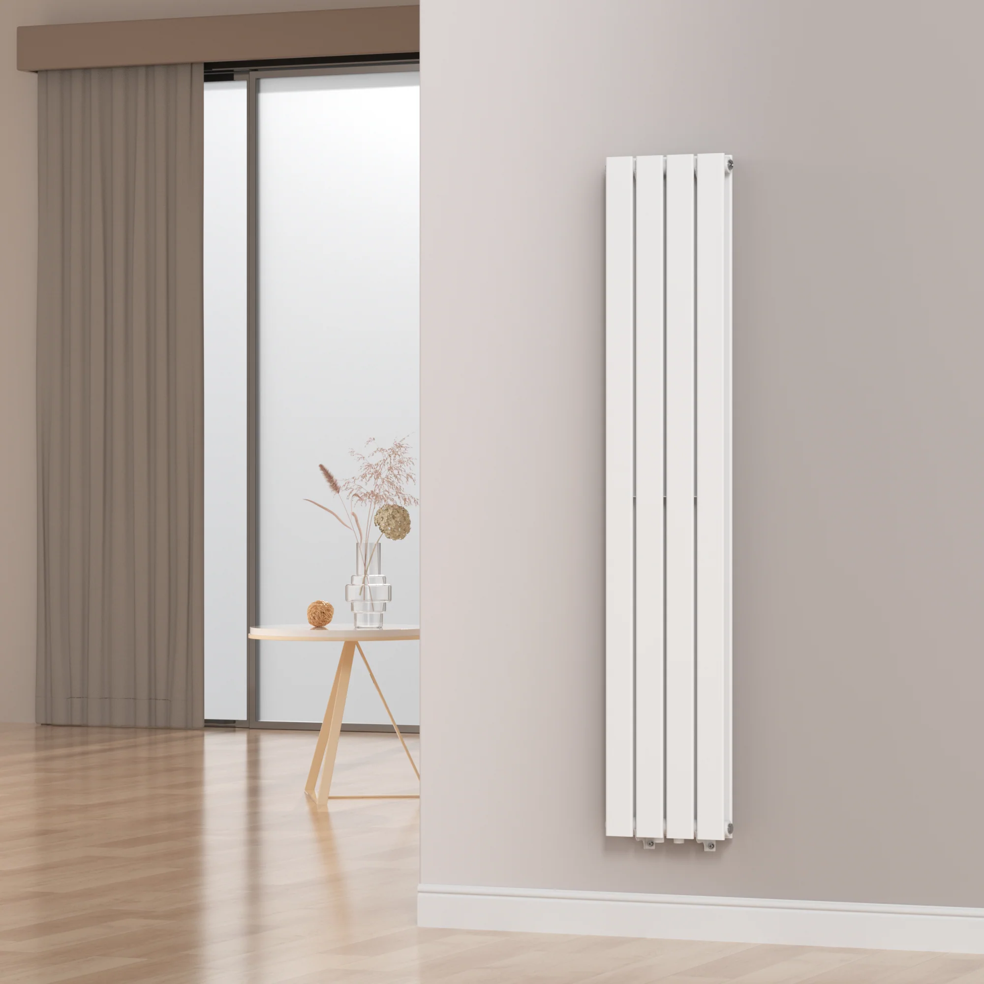 Designheizkörper Nore Weiß 160x30cm Doppellagig 1006W [neu.haus] - Image 2